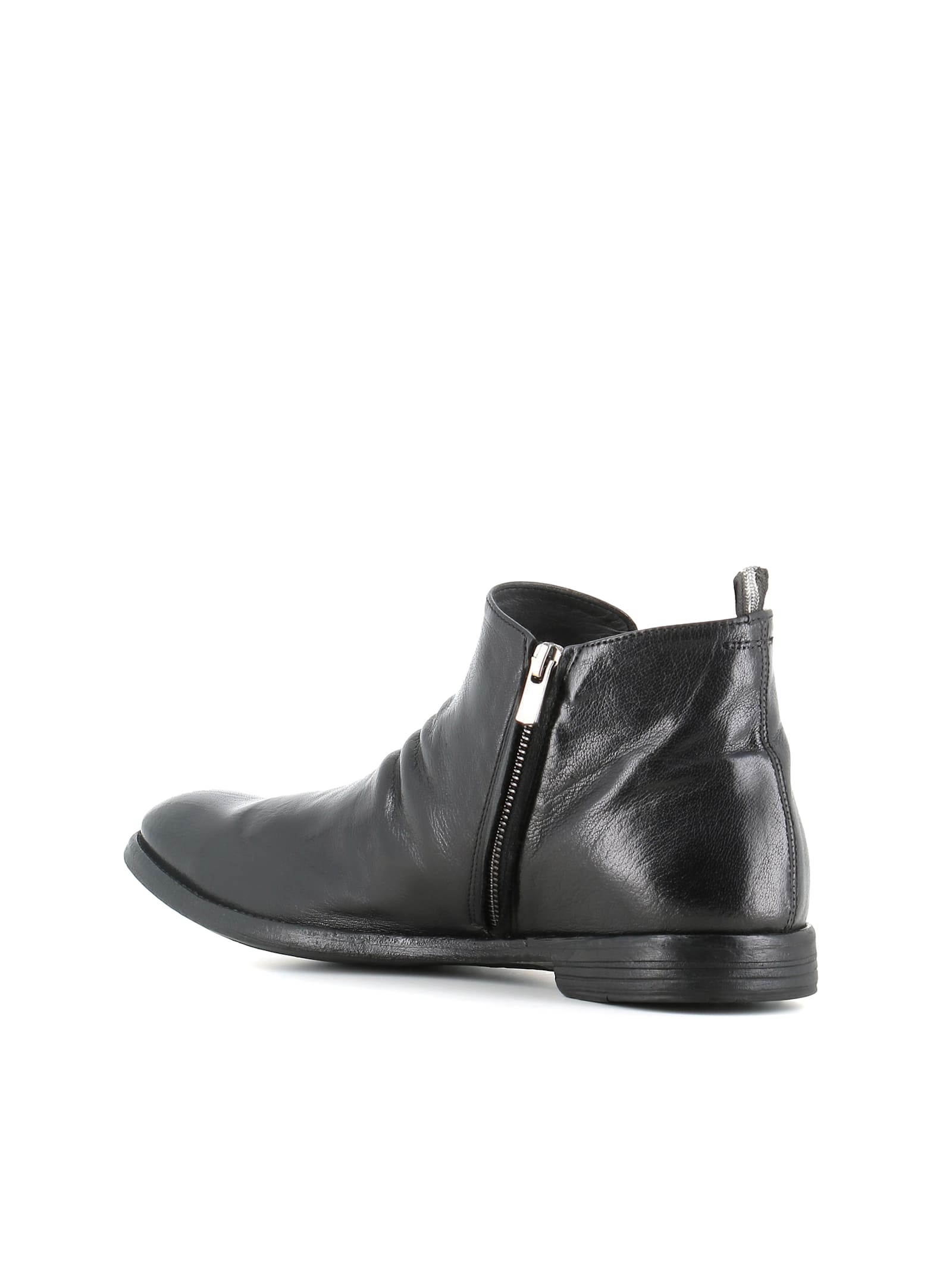 Officine Creative Arc -514 Ankle Boots In Black Leather In Black