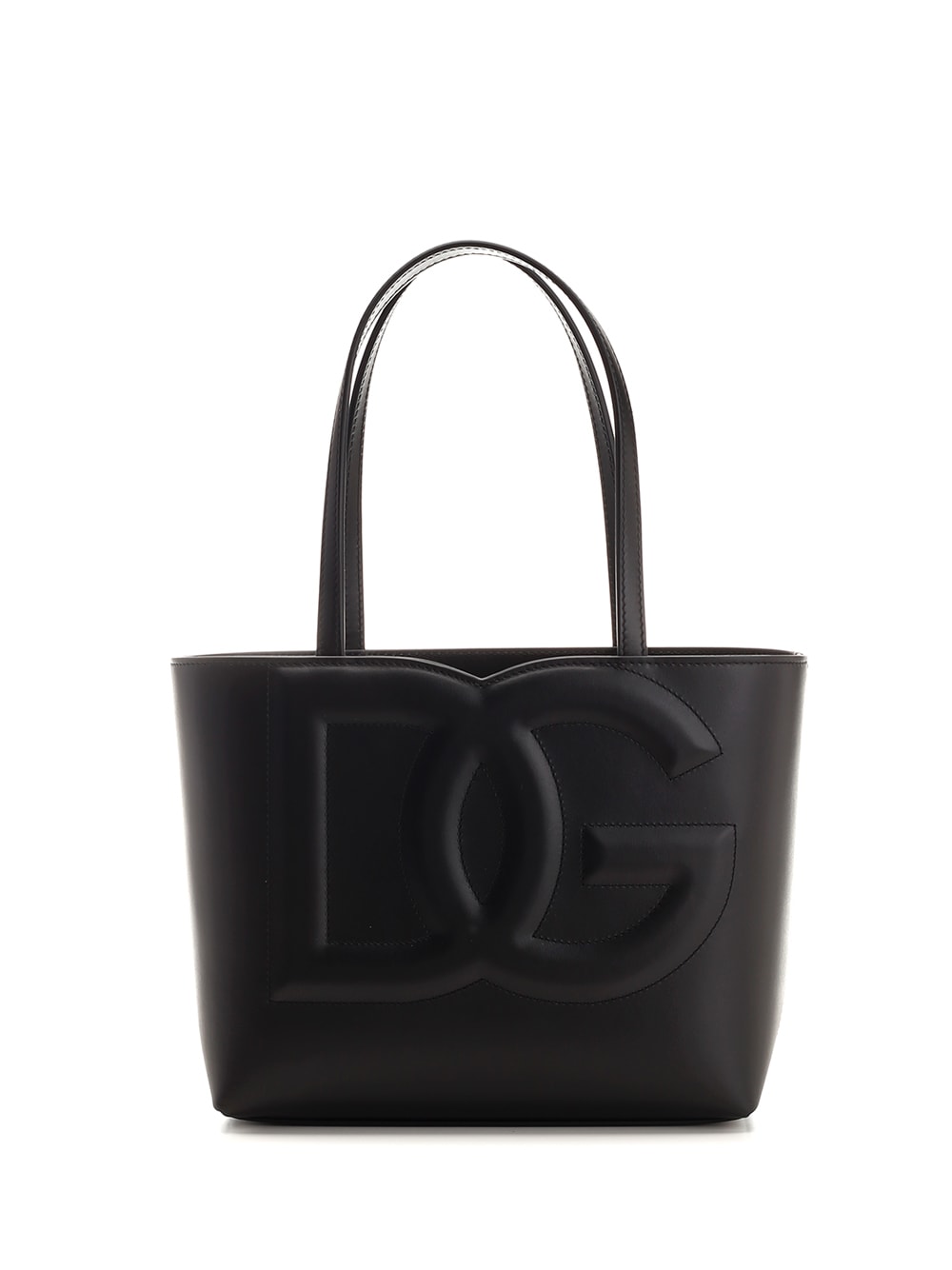 Dolce & Gabbana Dg Leather Tote In Black