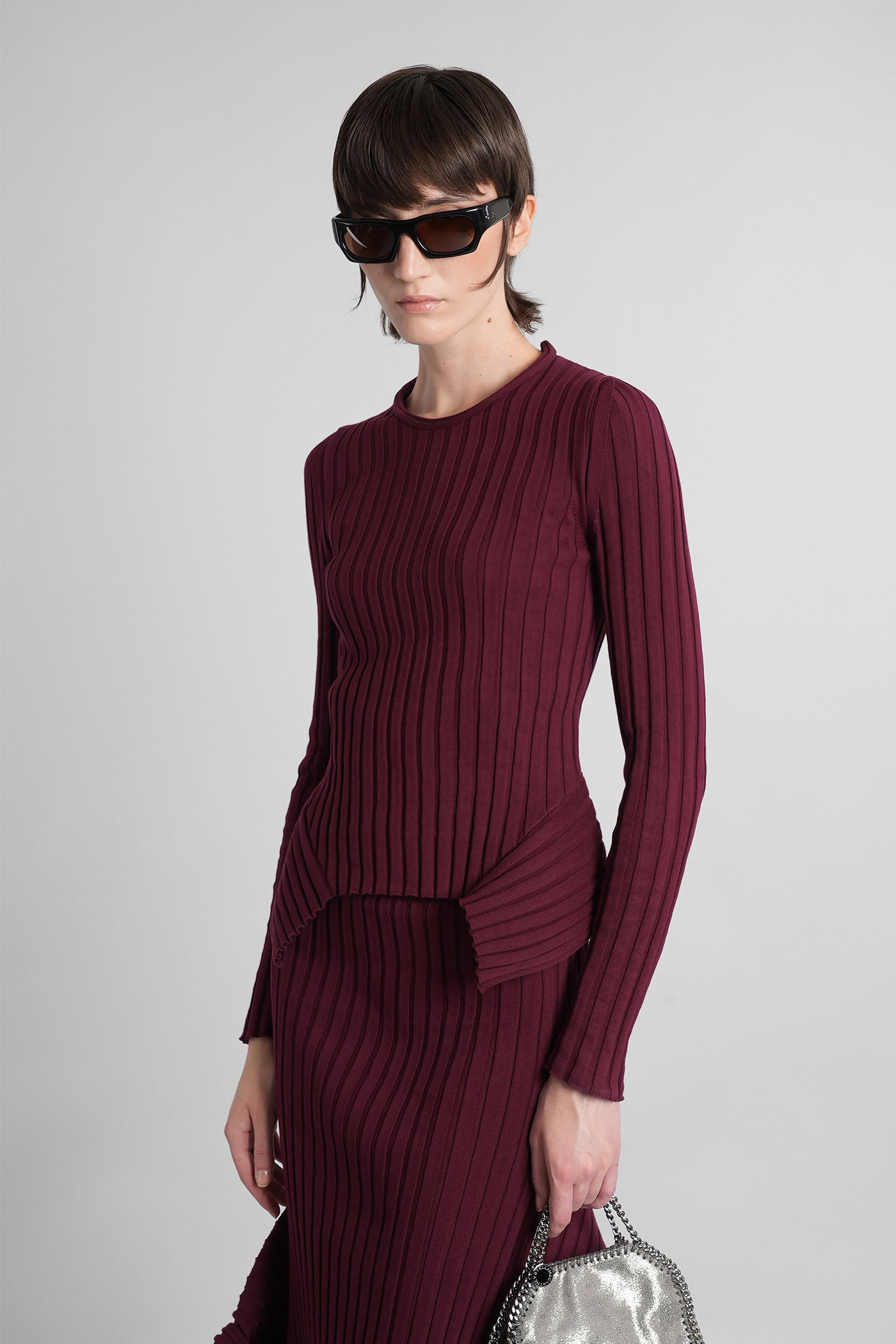 Stella Mccartney Topwear In Bordeaux Cotton In Burgundy