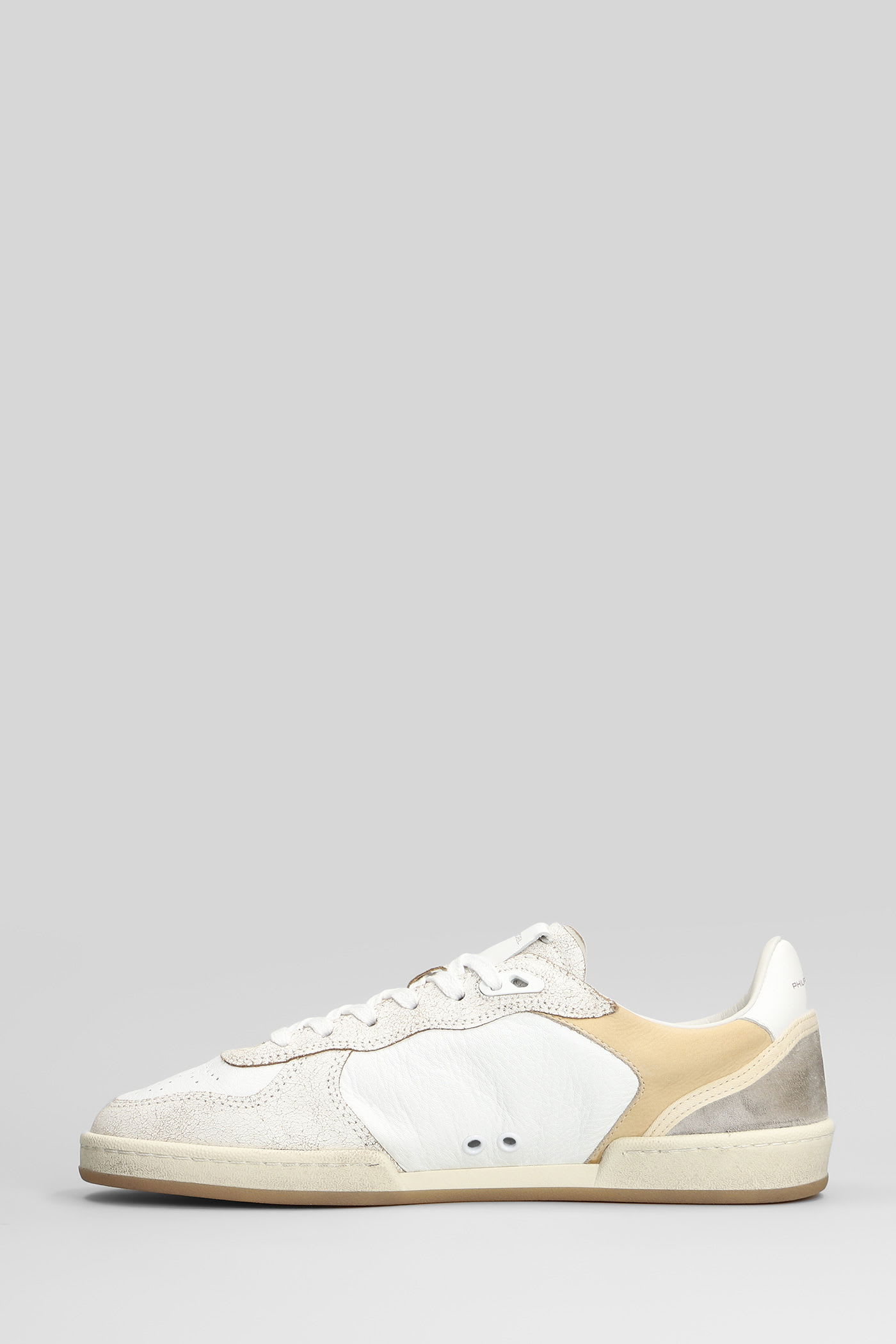Philippe Model Pgal Low Sneakers In White Leather In White