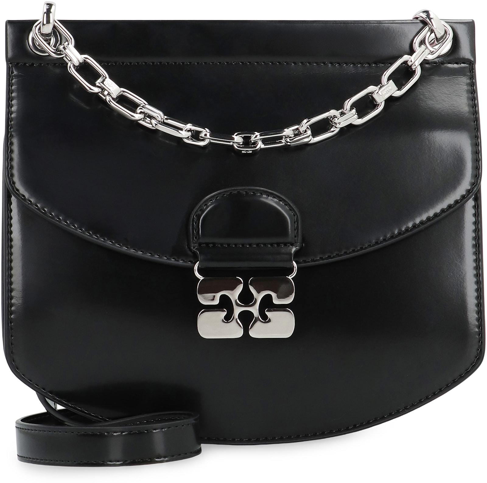 Ganni Apo-g Crossbody Bag In Black