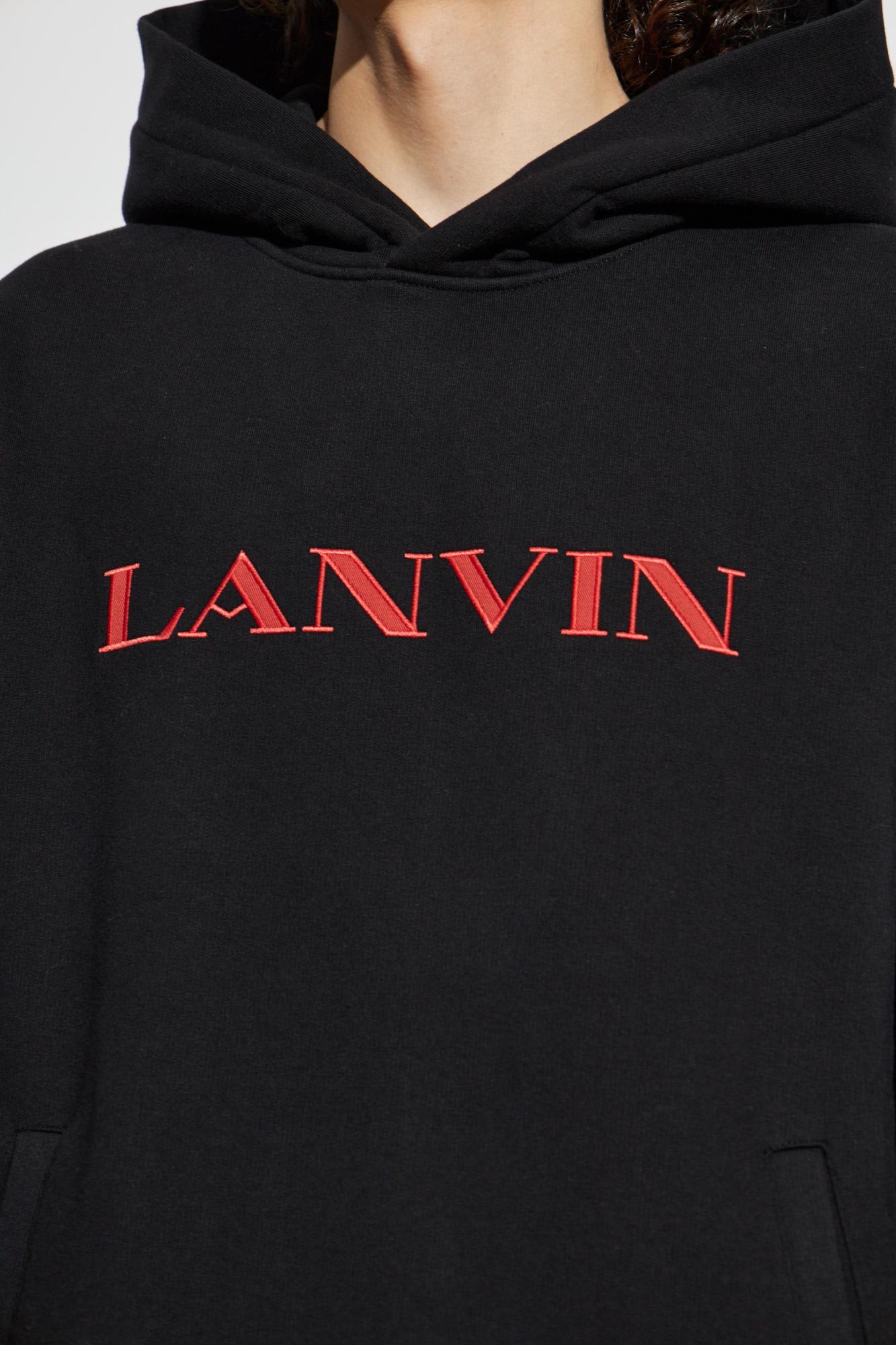 Lanvin Sweatshirt With Embroidered Logo In Black