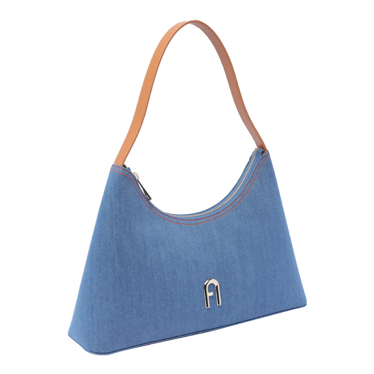 Shop Furla Diamante Bag In Blue