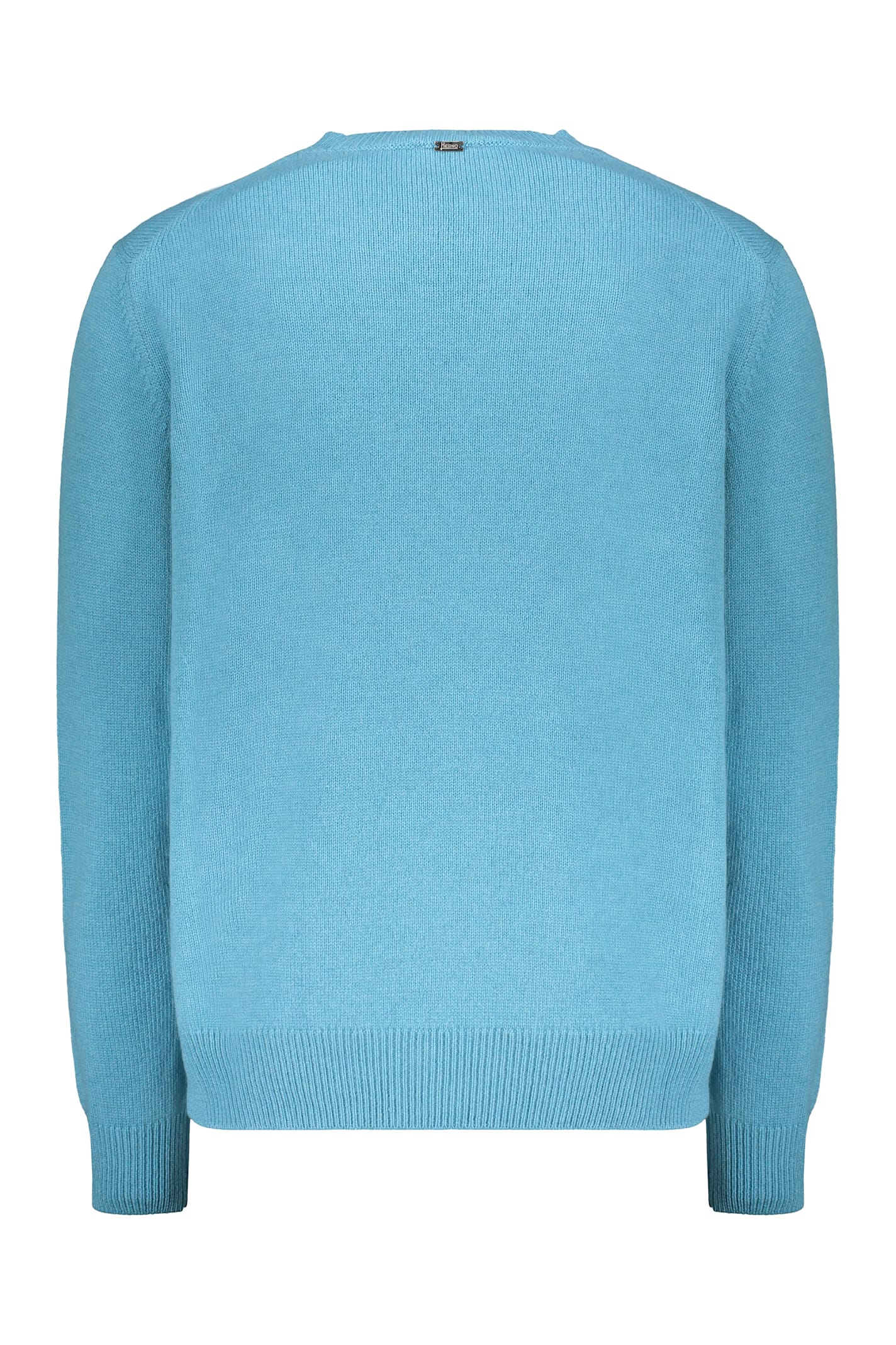 Herno Crew Neck Sweater In Blue