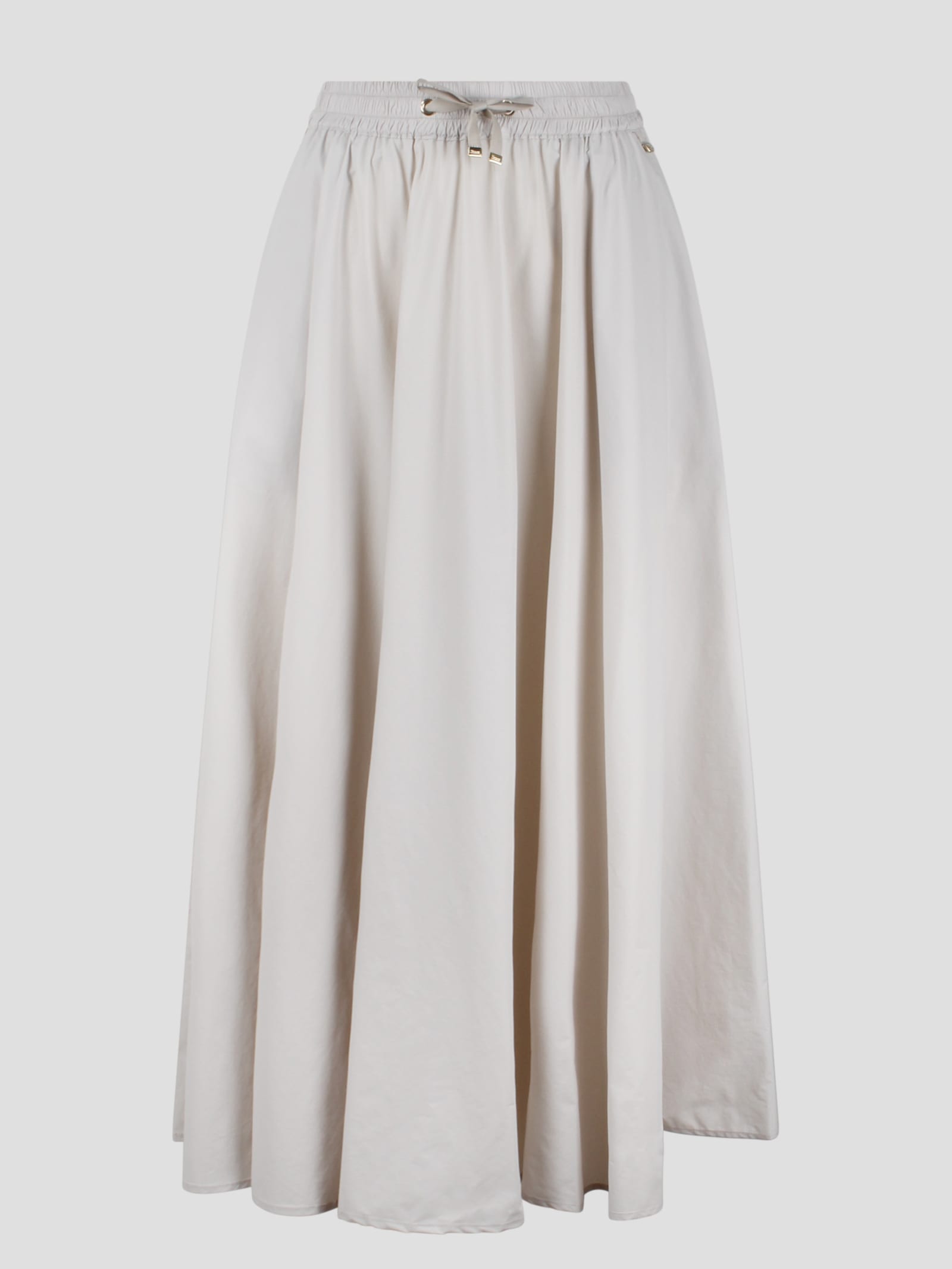 Herno Stretch Nylon Long Skirt In Light Grey