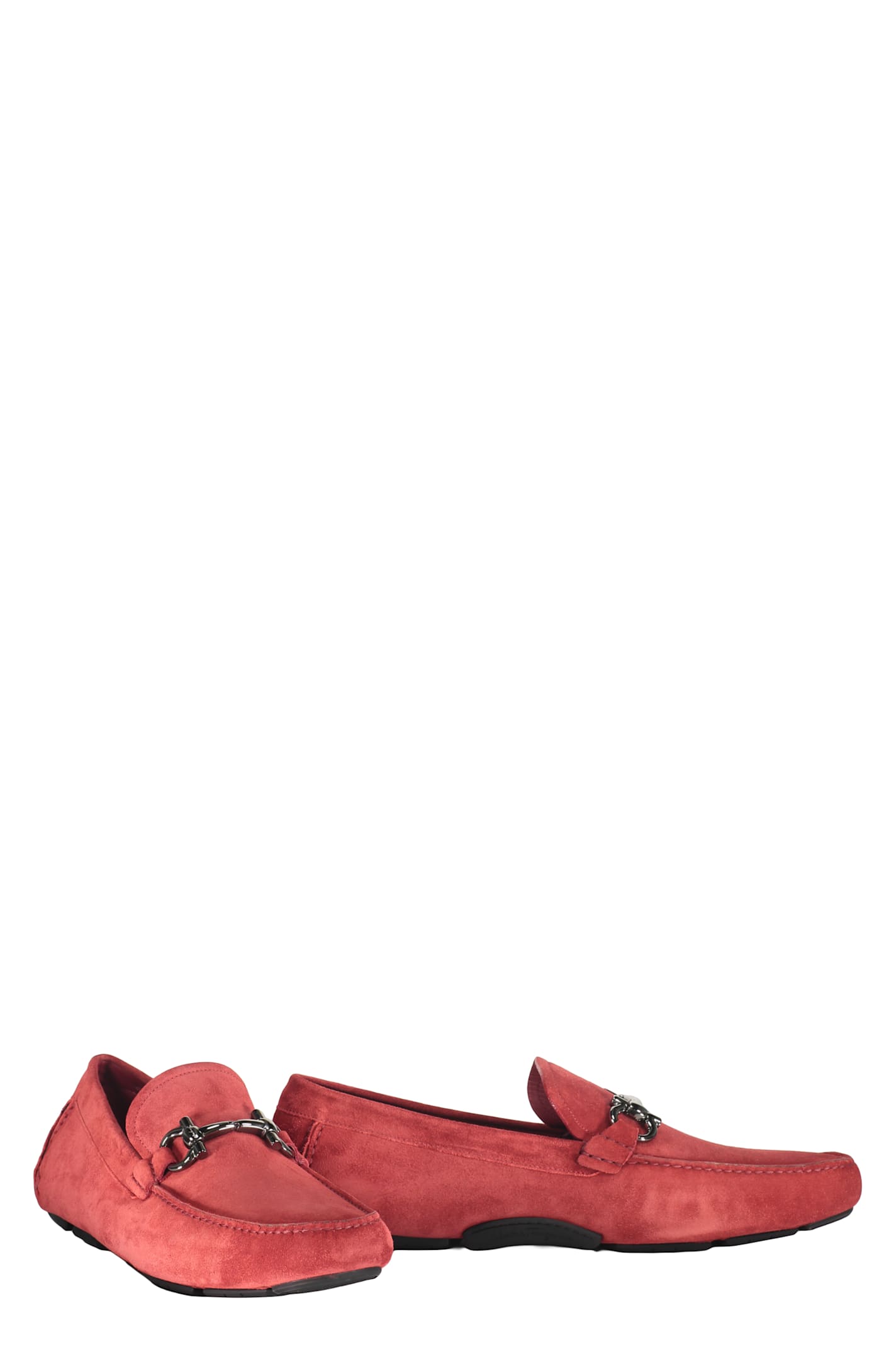 Ferragamo Gancini-detail Loafers In Red