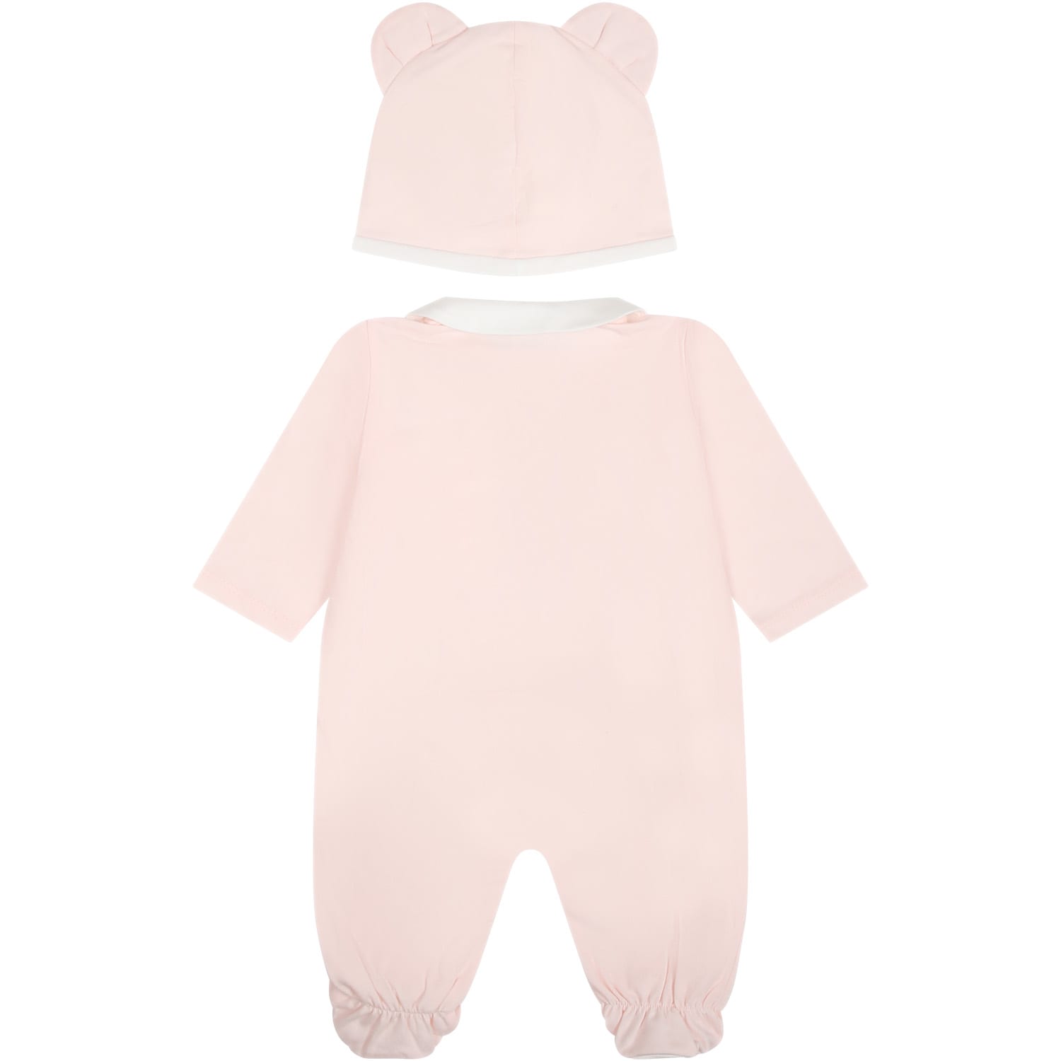 Shop Fendi Pink Set For Baby Girl With  Bear