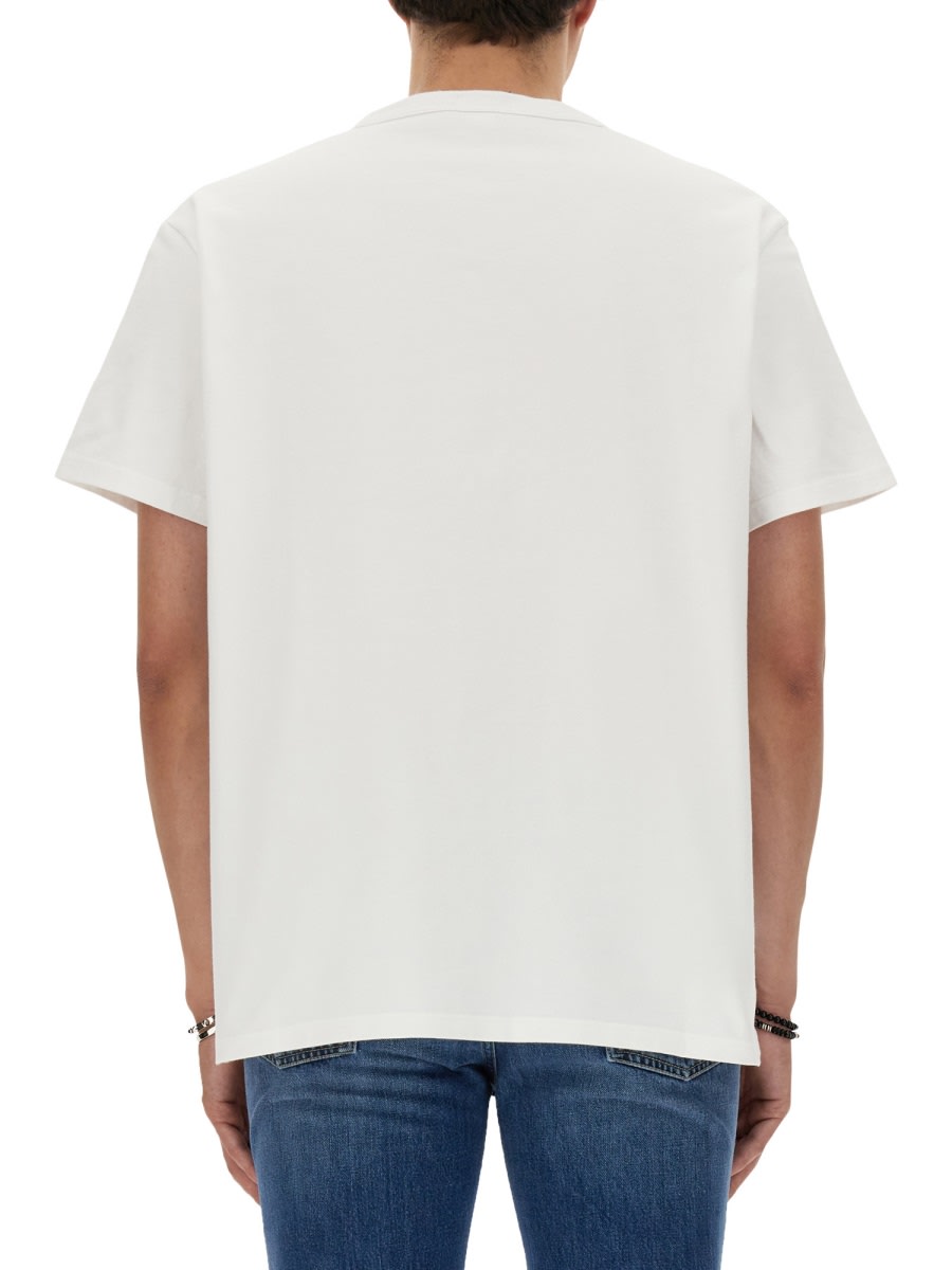 Shop Alexander Mcqueen T-shirt With Logo In White