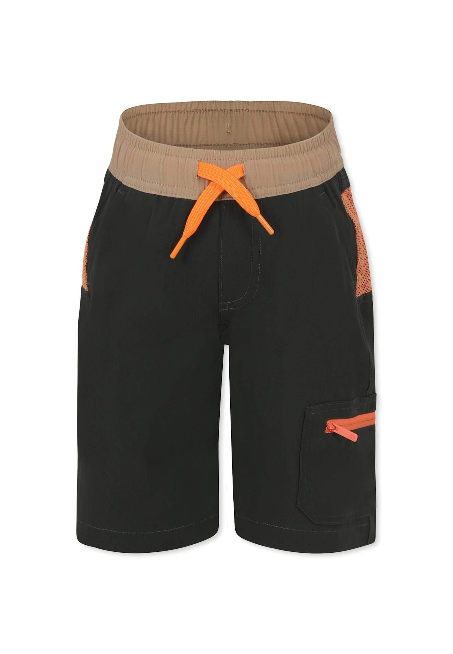 Timberland Green Shorts For Boy With Logo In Green