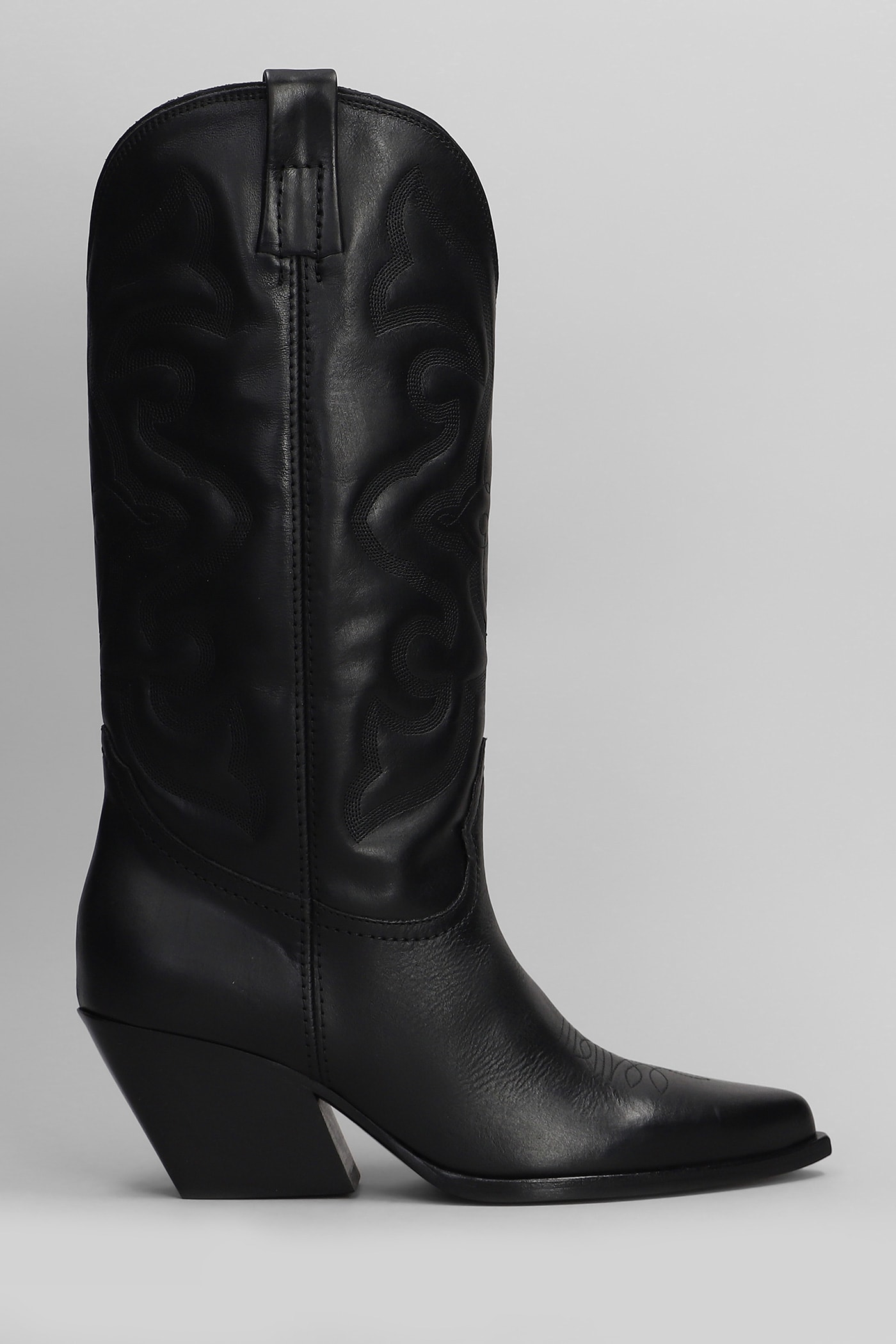 Texan Boots In Black Leather