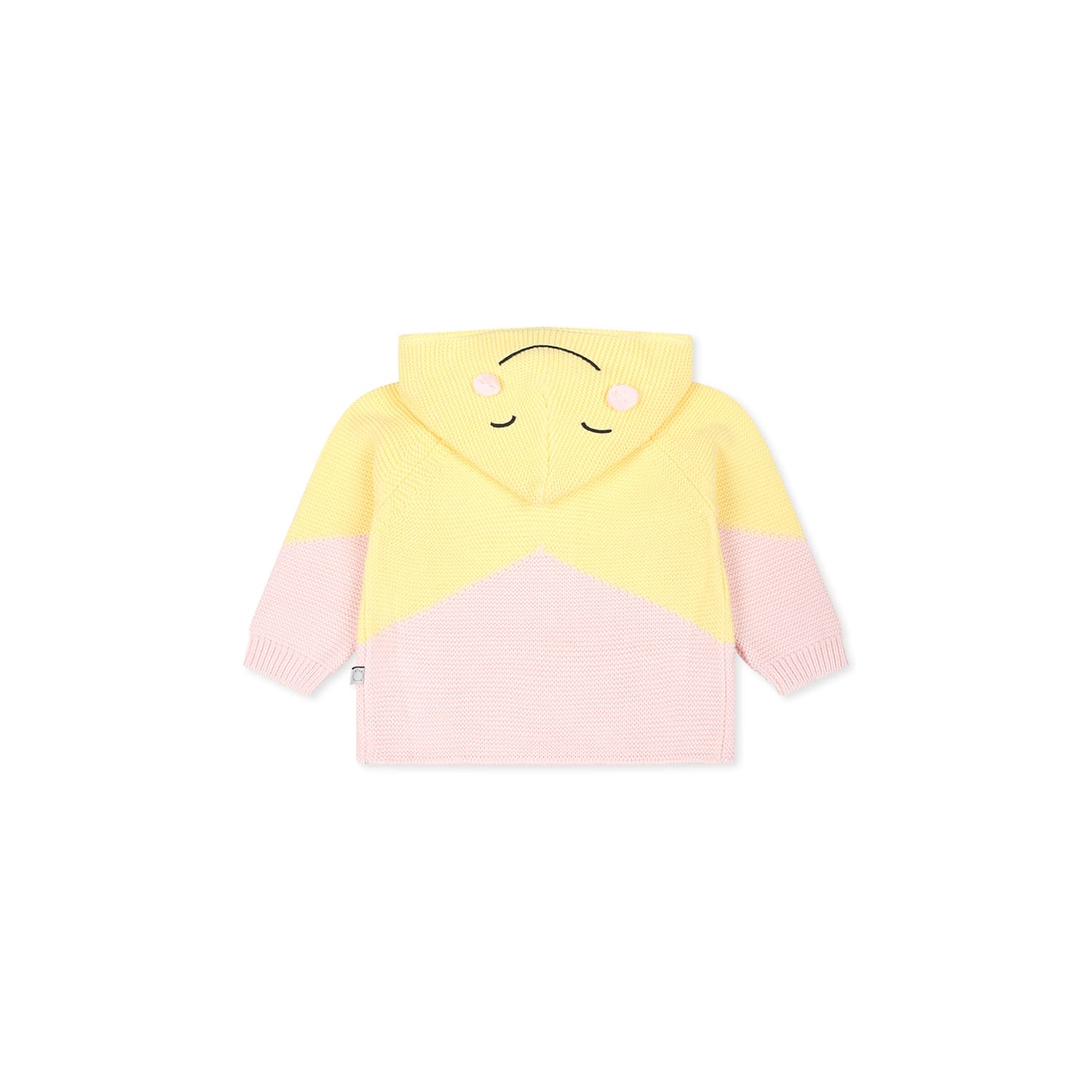 Shop Stella Mccartney Pink Cardigan For Baby Girl With Star In Multicolor