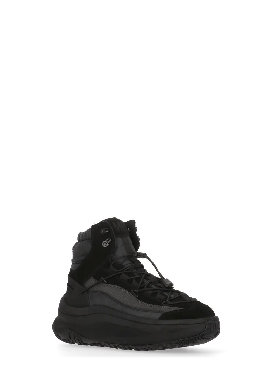 Moon Boot Black Moon247 Xlace Mid Sneakers In Black