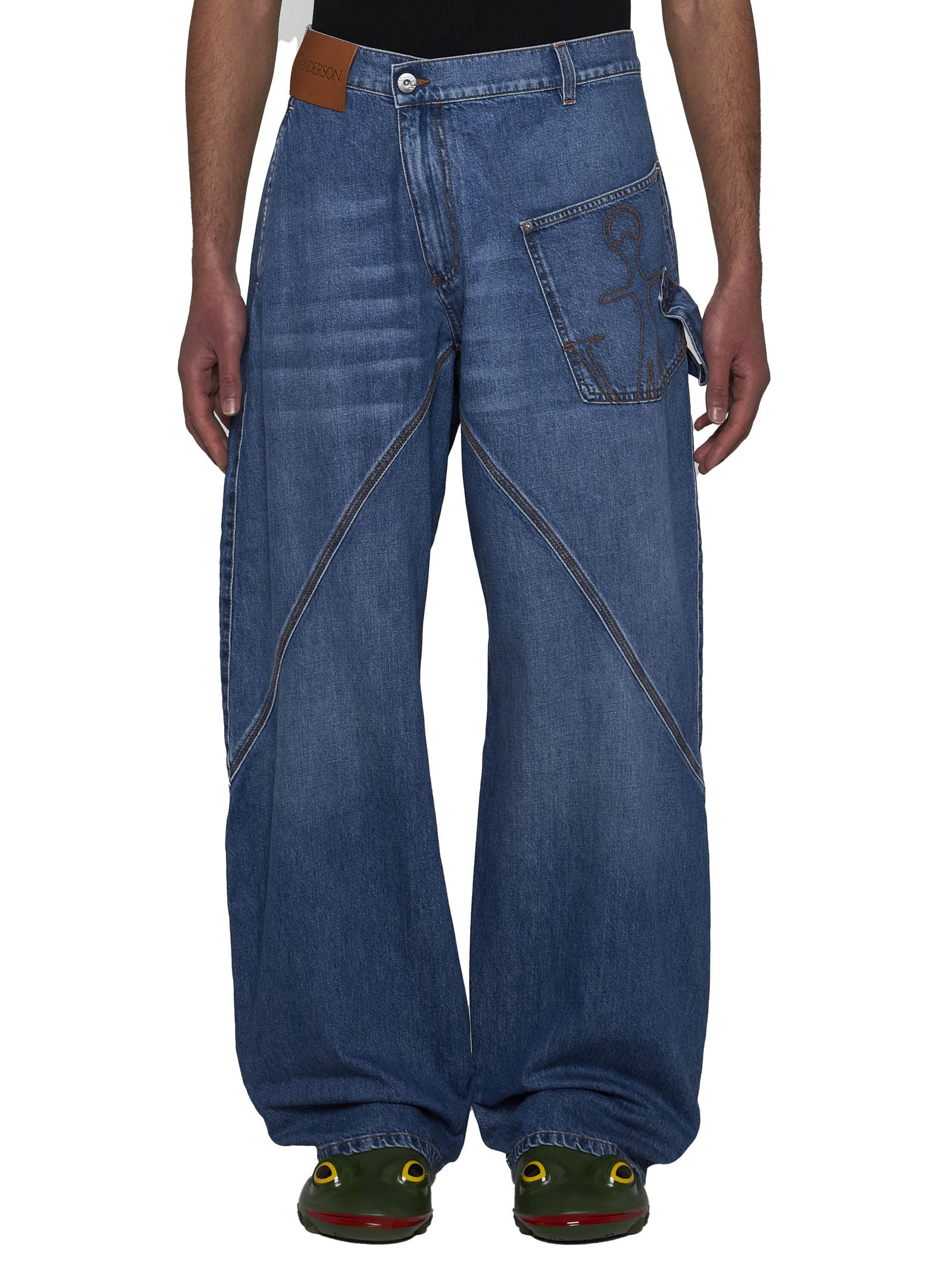 Shop Jw Anderson Jeans In Light Blue