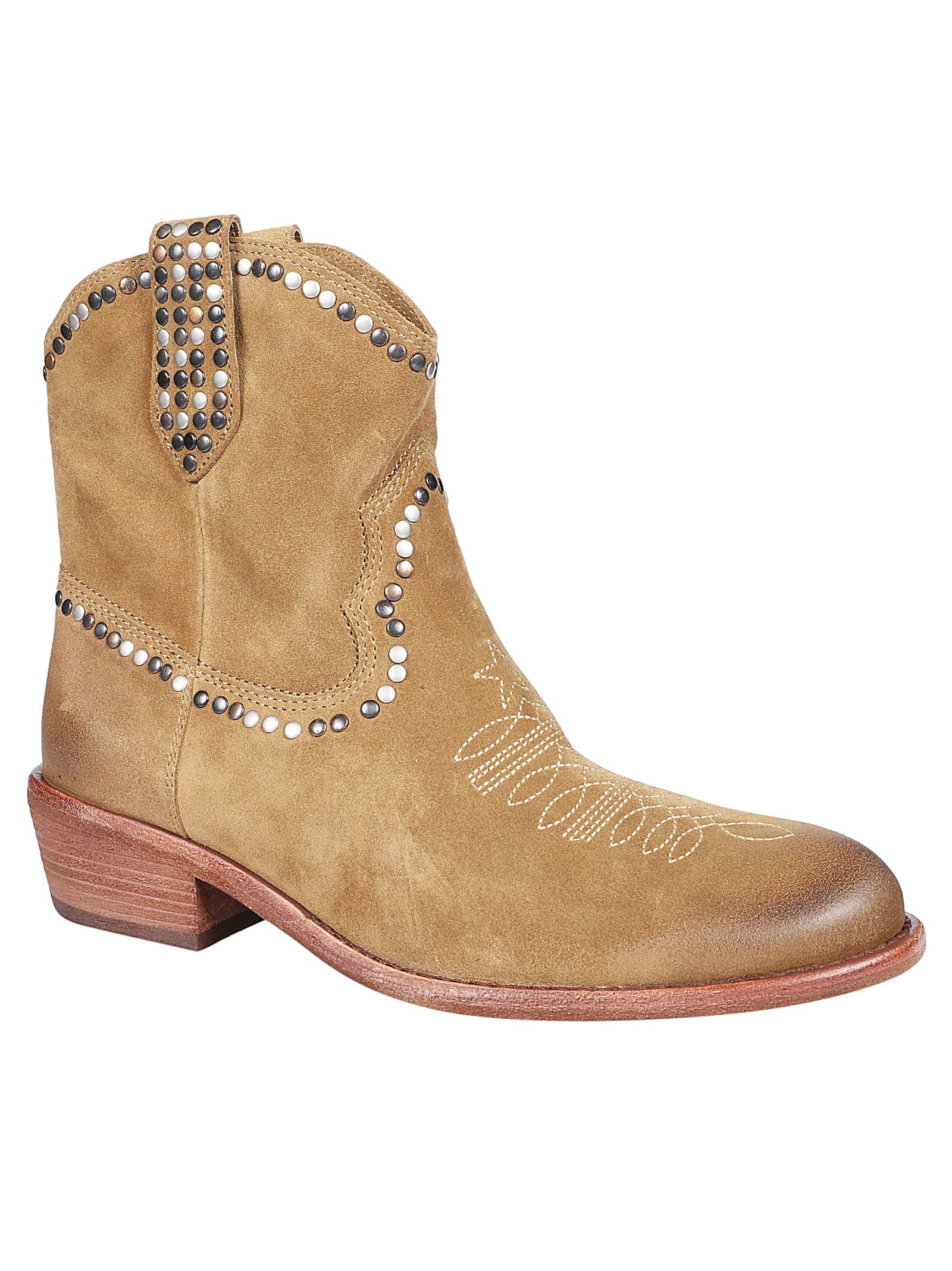 Shop Ash Gipsy Texan Ankle Boots In Antilope