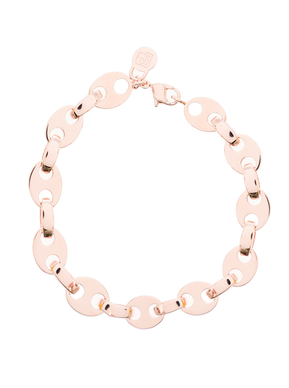 Shop Rabanne Paco  Womans Pink Brass Chain Bracelet In Metallic