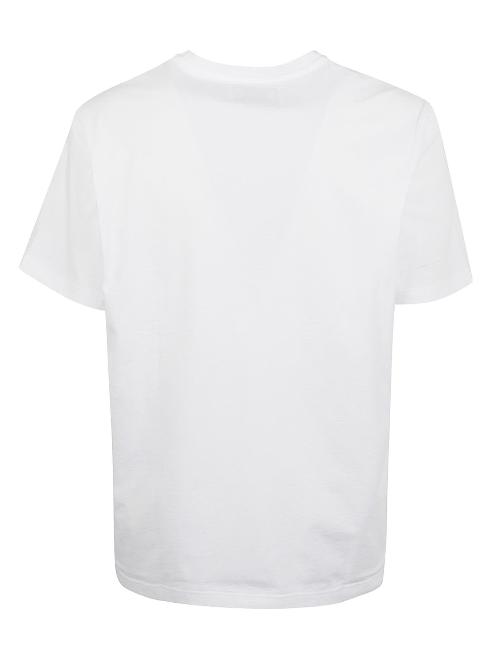 Shop Golden Goose Star Print Crewneck T-shirt In White/silver