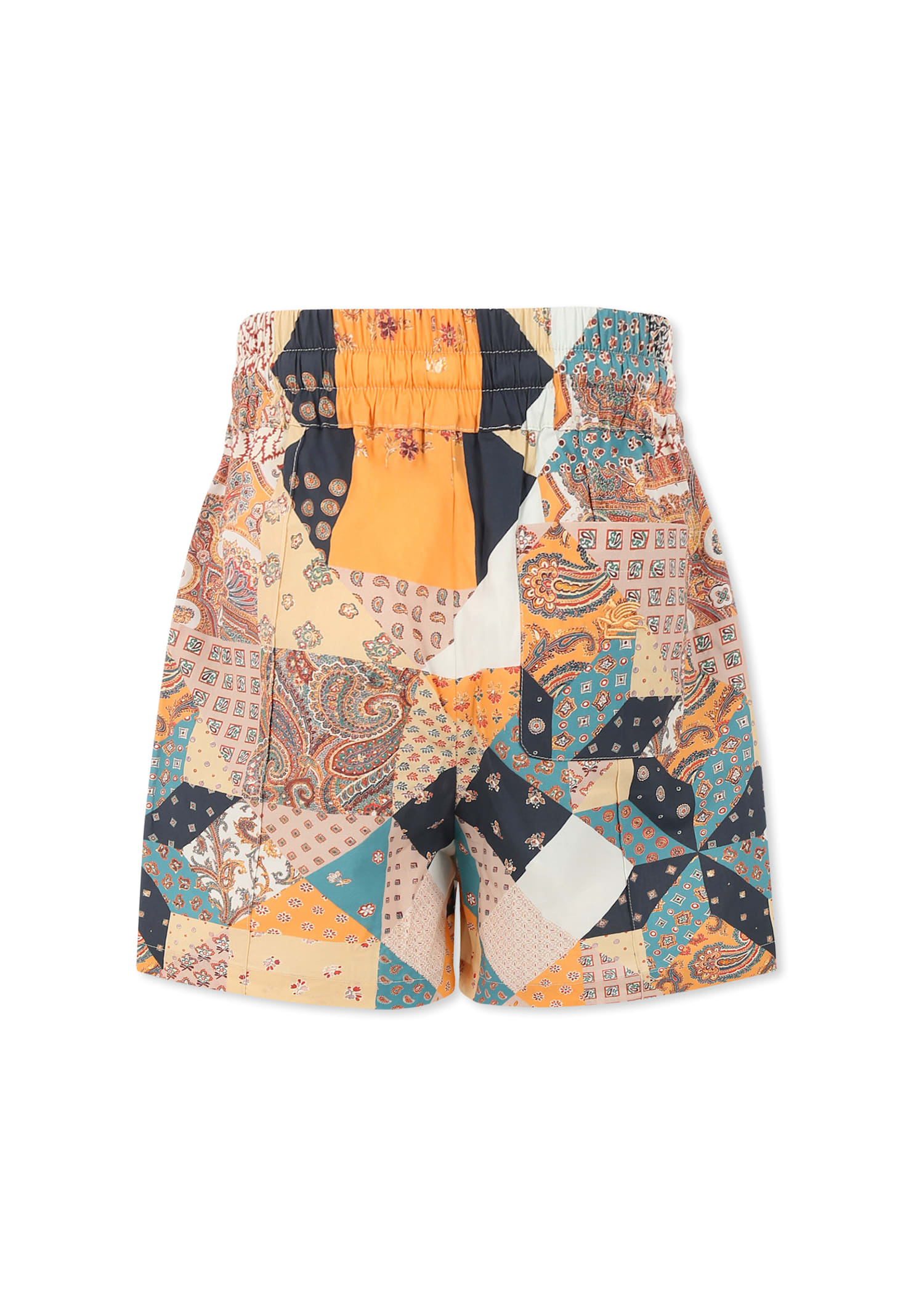 Etro Multicolor Shorts For Boy With Paisley Print In Multicolor