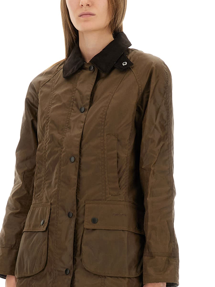 Barbour Waxed Jacket Beandell In Brown