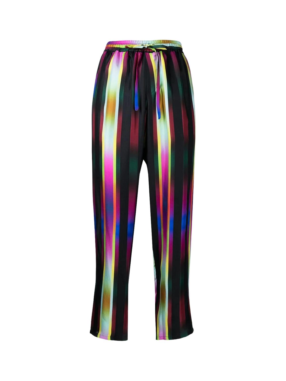 Pierre-louis Mascia Geometric-print Silk Trousers In Multi
