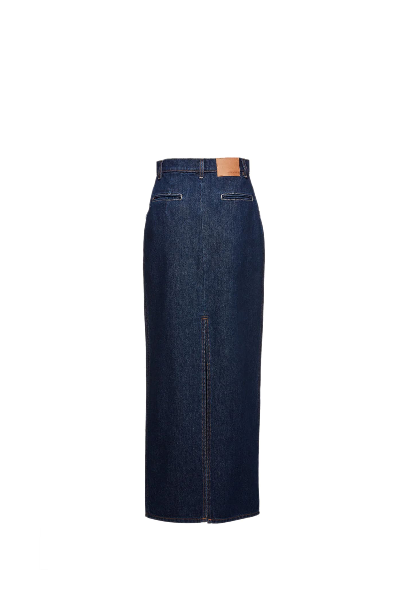 Shop Magda Butrym Denim Skirt In Blue