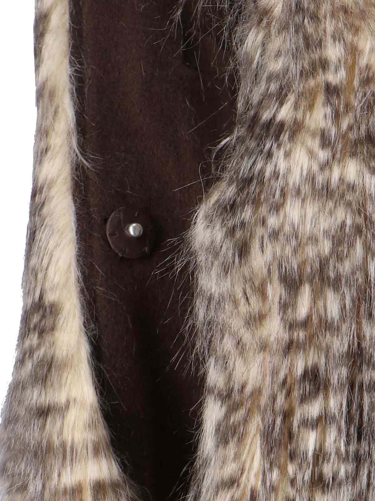 Entire Studios Single-breasted Faux Fur Coat In Neutral