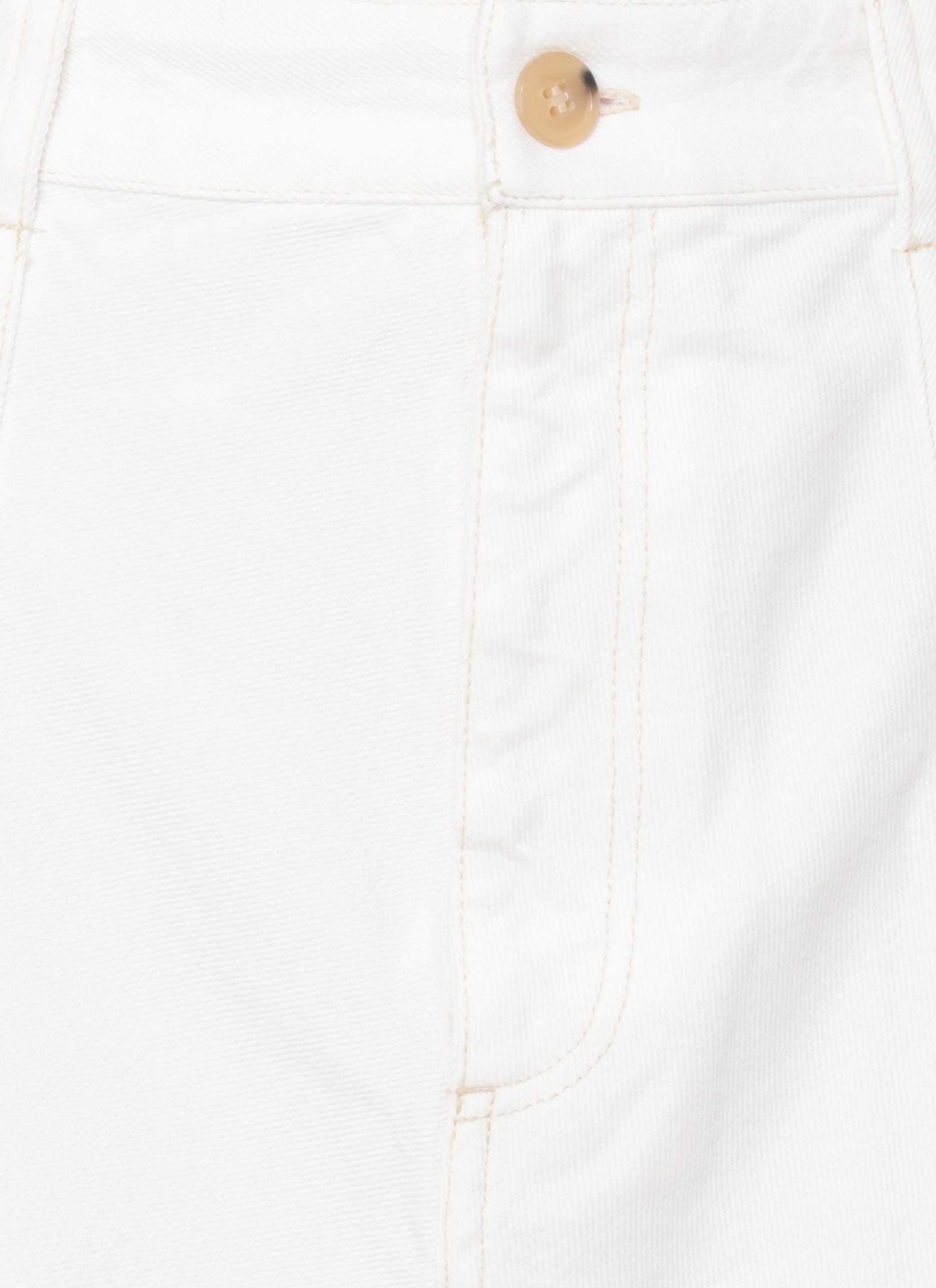 Apc Ivory A-line Cotton Skirt In White