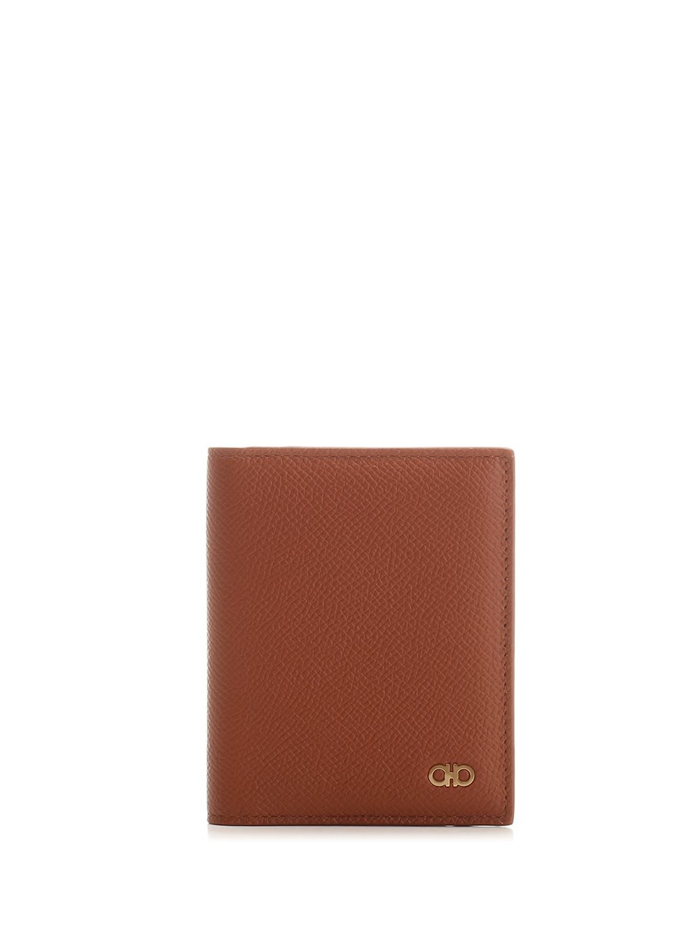 Shop Ferragamo Mini Gancini Wallet In Brown