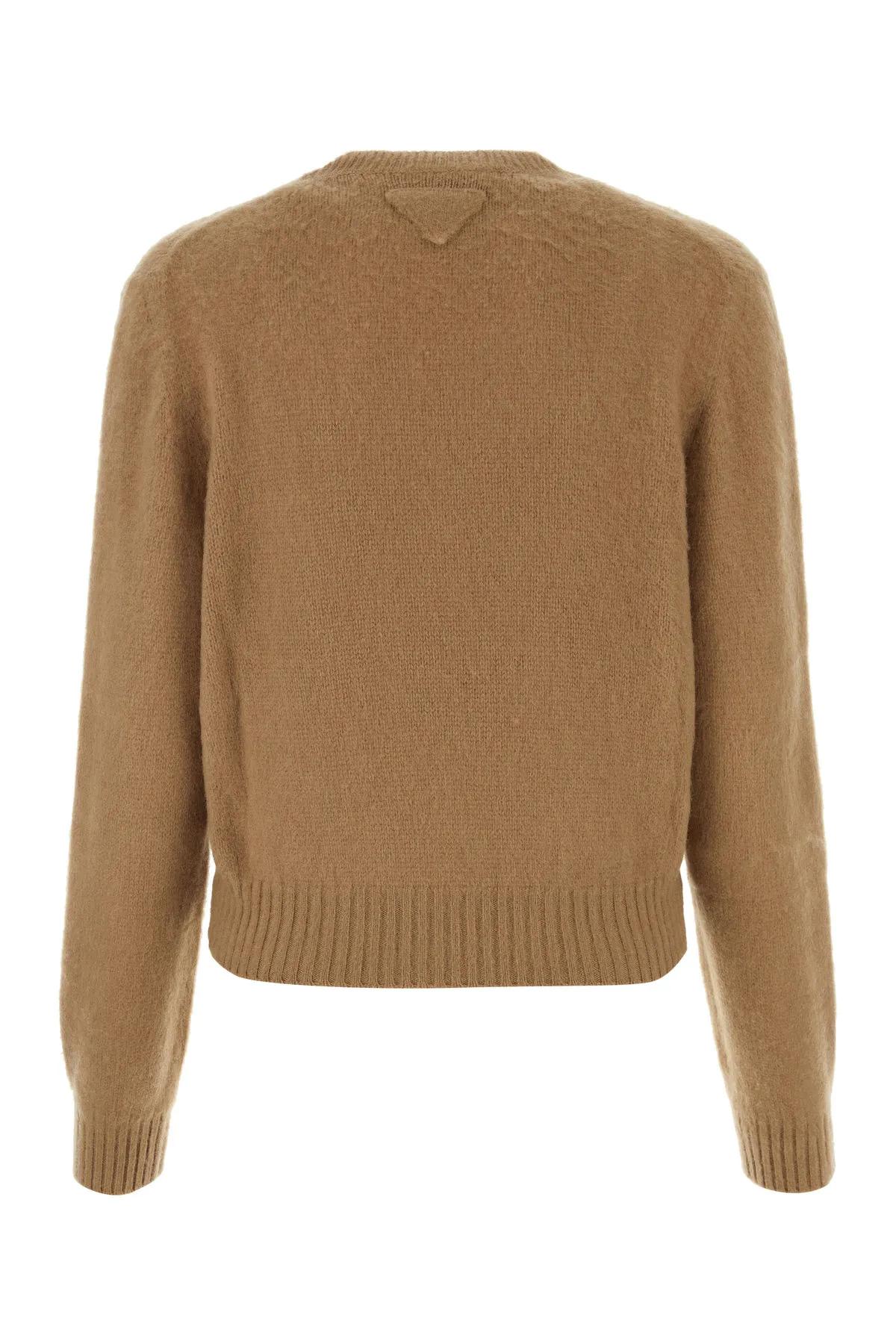 Shop Prada Camel Cashmere Sweater In Cammello