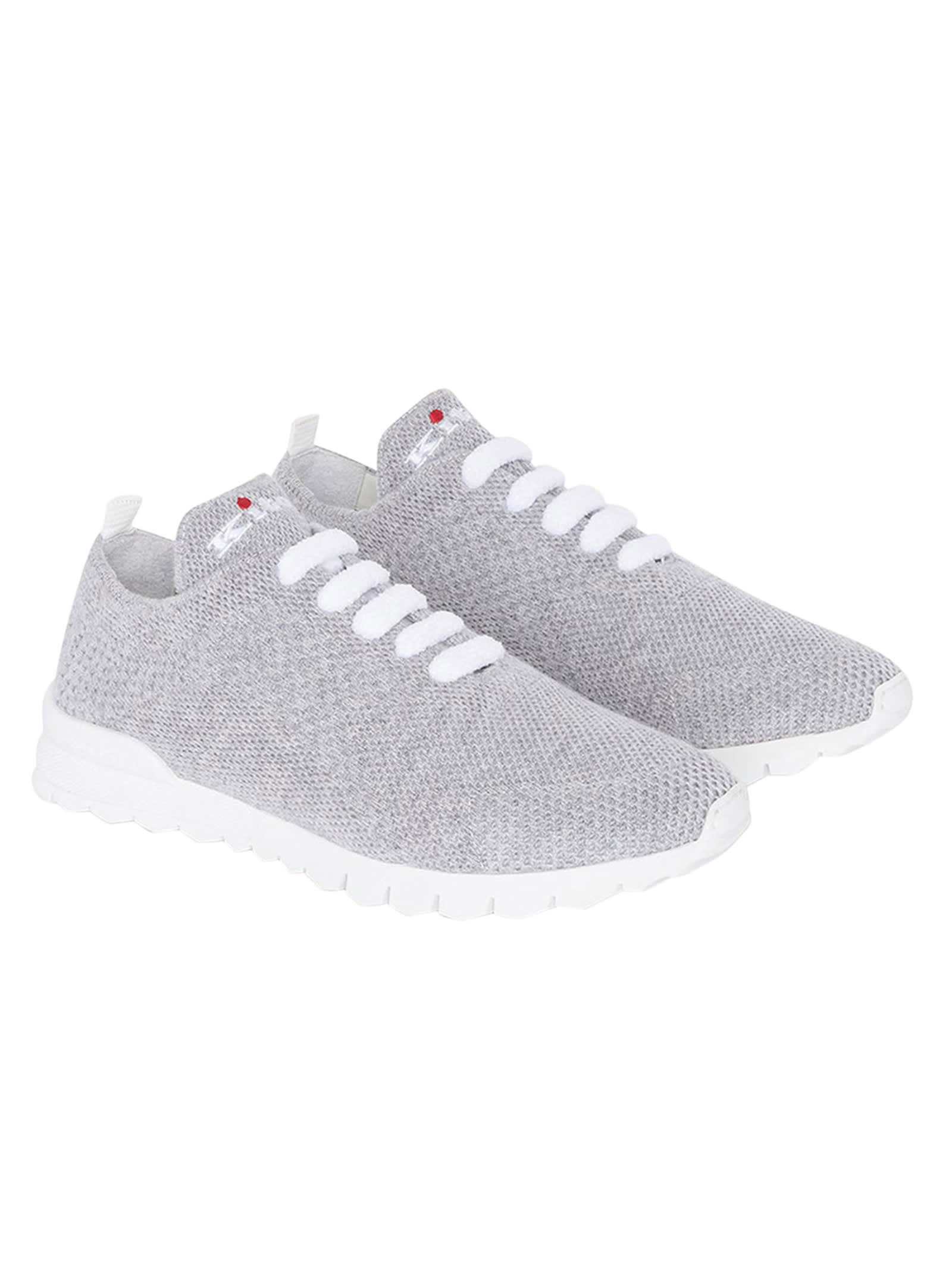 Shop Kiton Sneakers Shoes Cashmere In Medium Grey