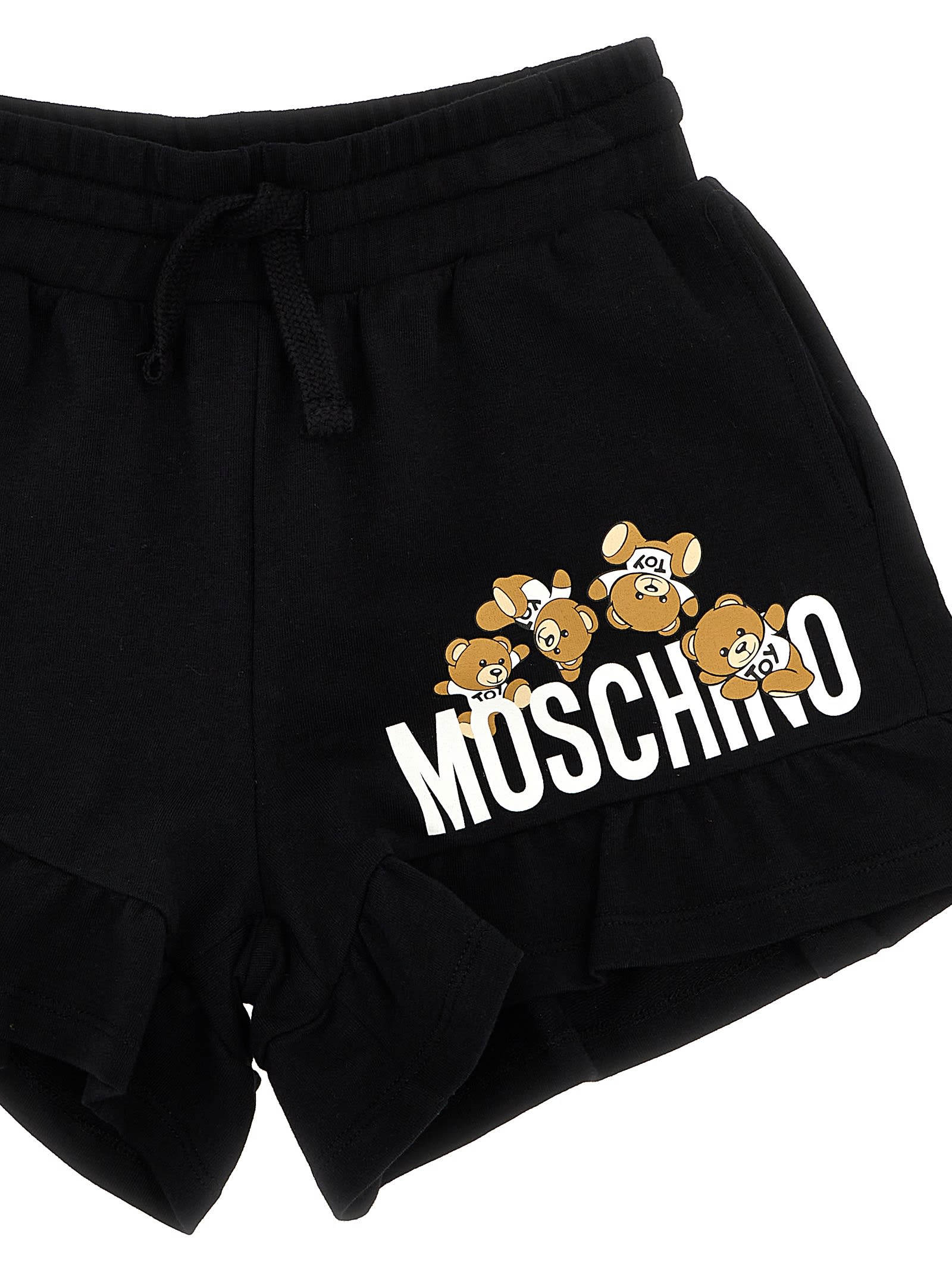 Shop Moschino Teddy Shorts In Black