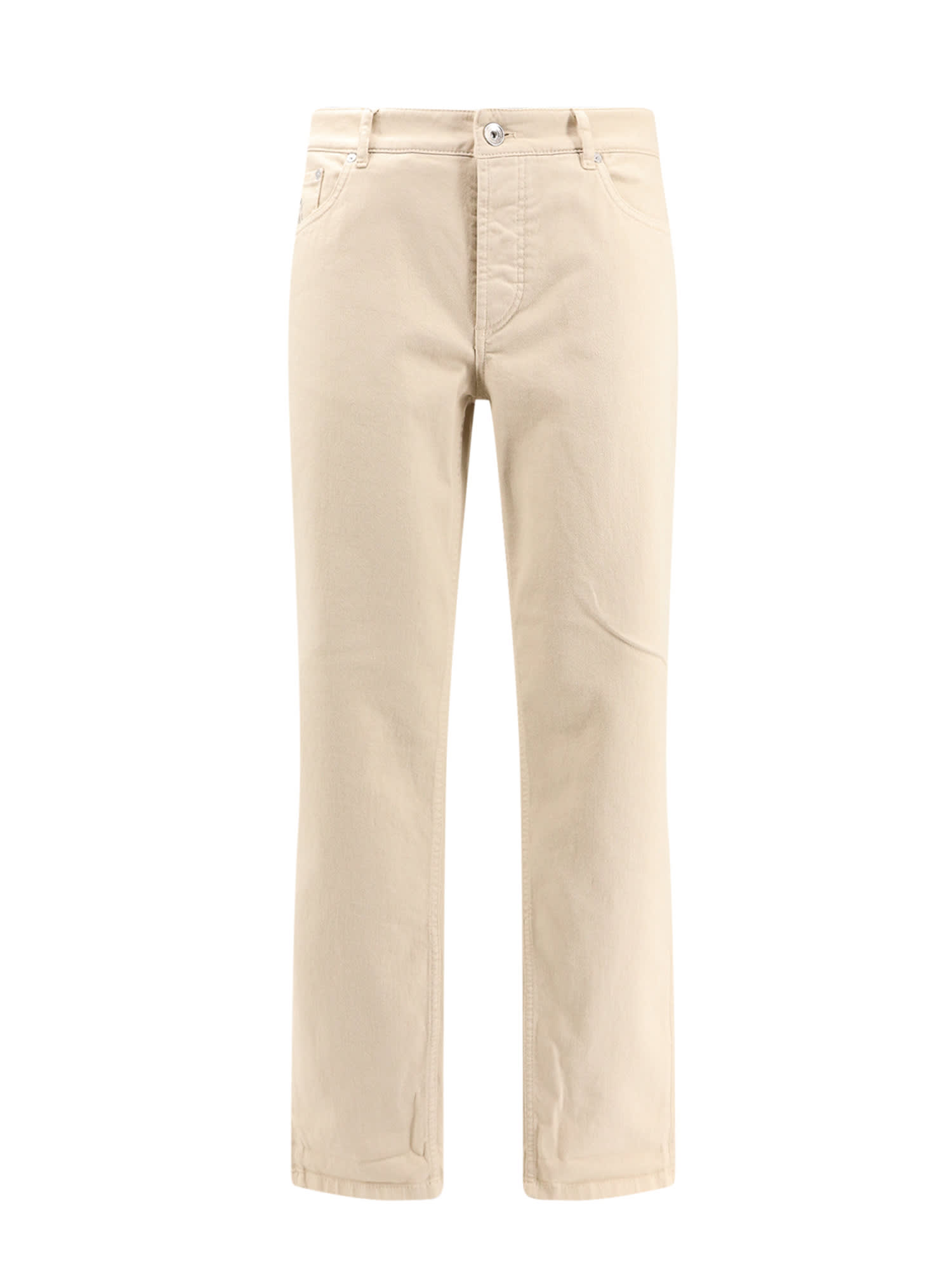 Shop Brunello Cucinelli Trouser In Beige