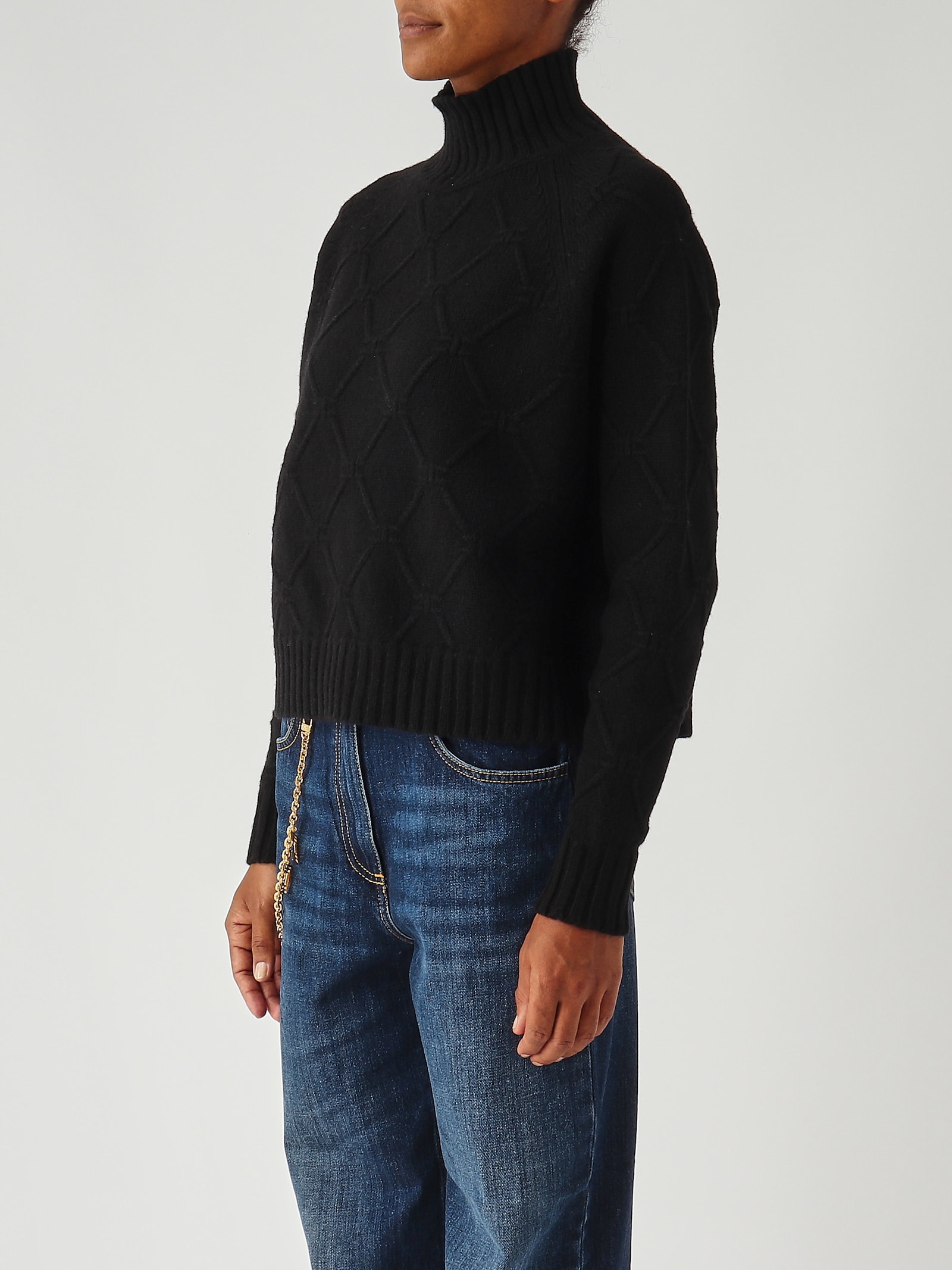 Elisabetta Franchi Lana Sweater In Black