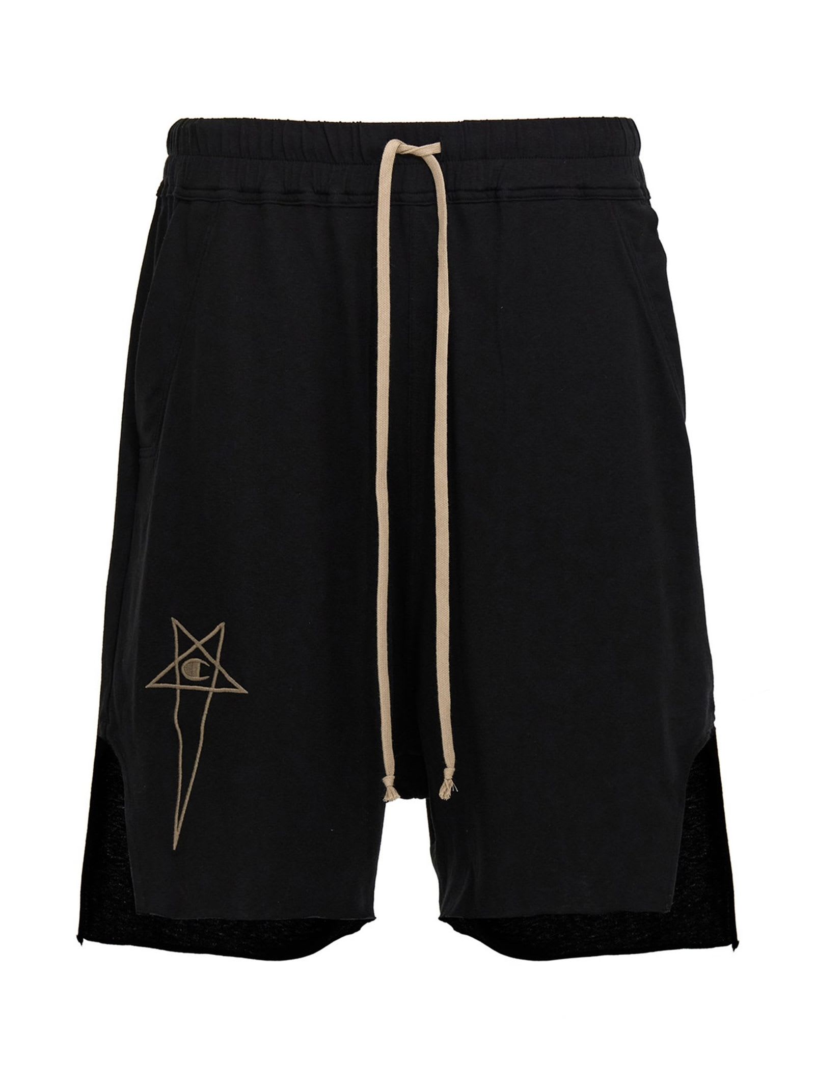 Shop Rick Owens X Champion S Shorts Black