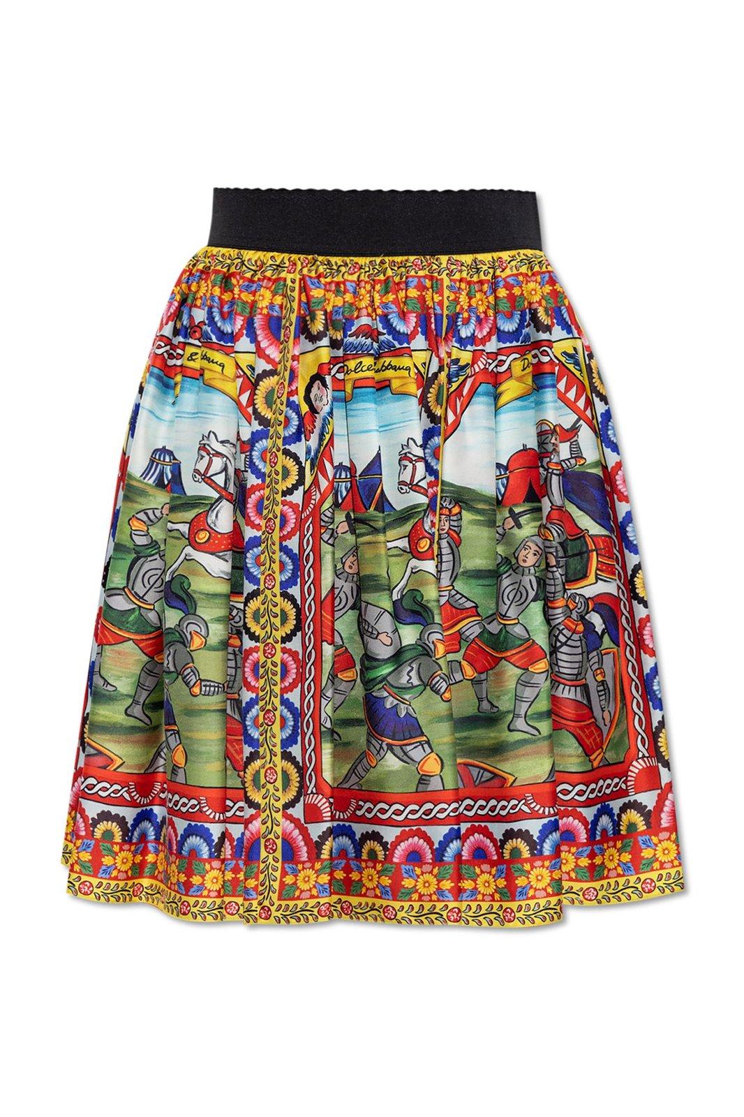 Carretto Patterned Mini Skirt