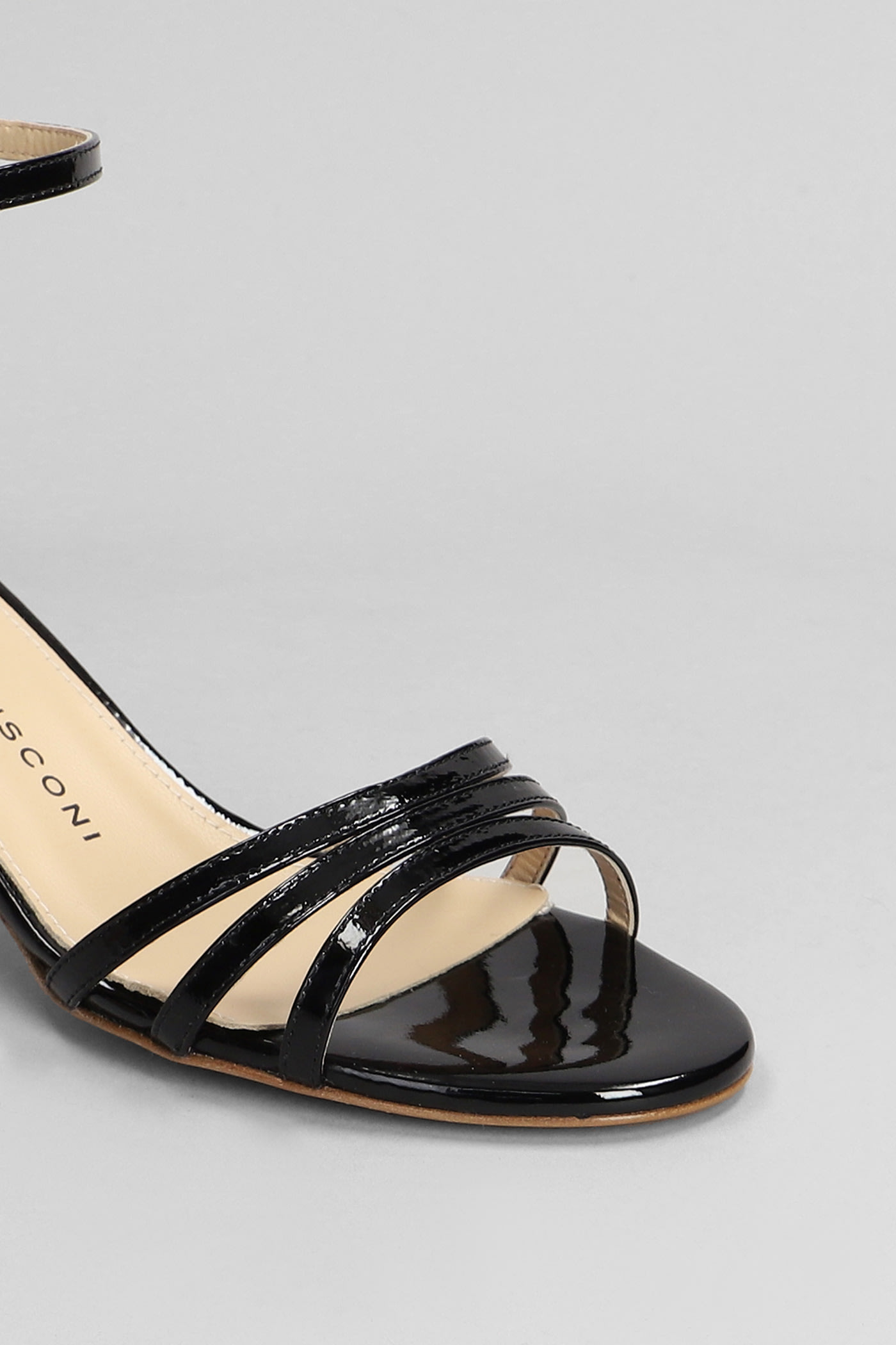 Shop Fabio Rusconi Sandals In Black Patent Leather