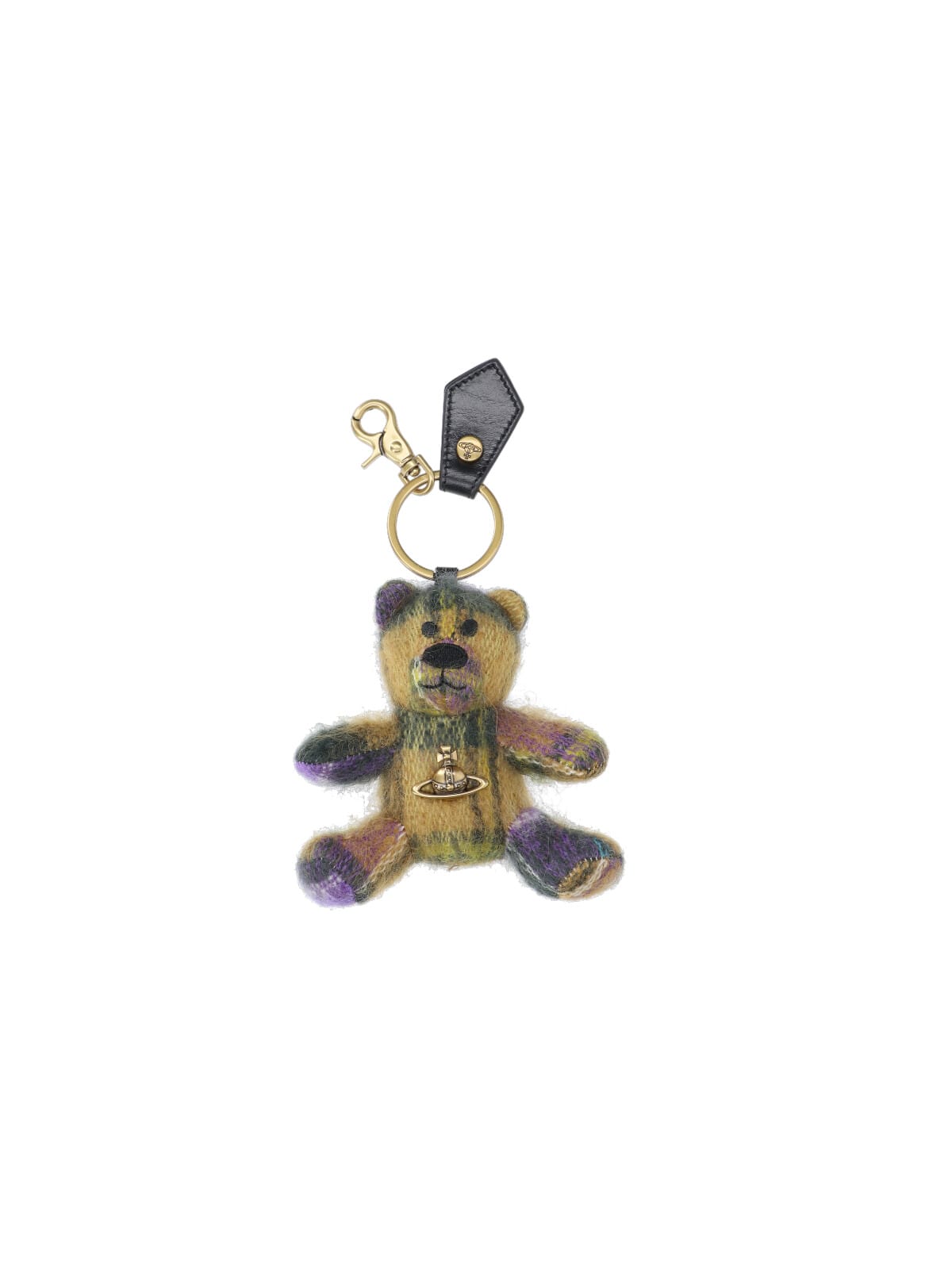 Shop Vivienne Westwood Teddy Bear Keyring In Multicolour