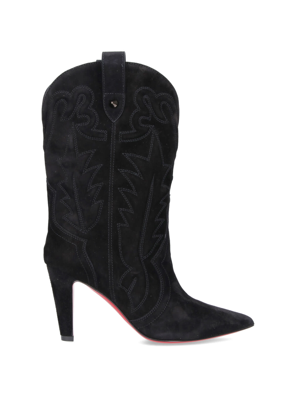 Christian Louboutin Santiabooty Ankle Boots In Black