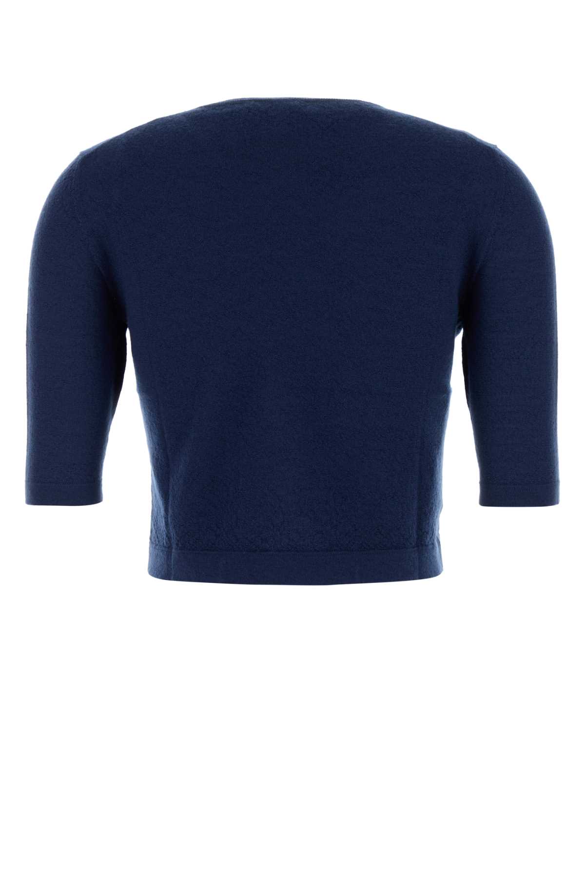 Prada Blue Cashmere Sweater In Blue