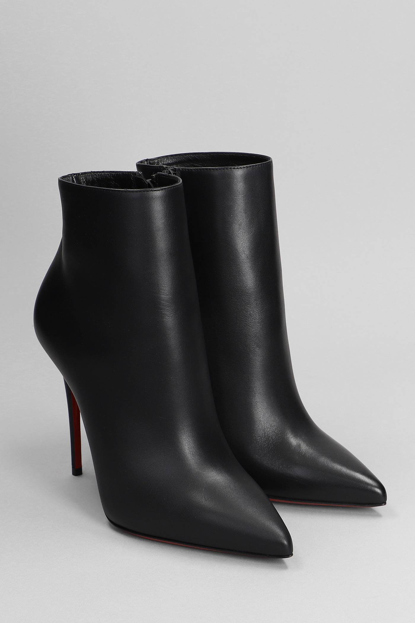 Shop Christian Louboutin So Kate Booty High Heels Ankle Boots In Black Leather