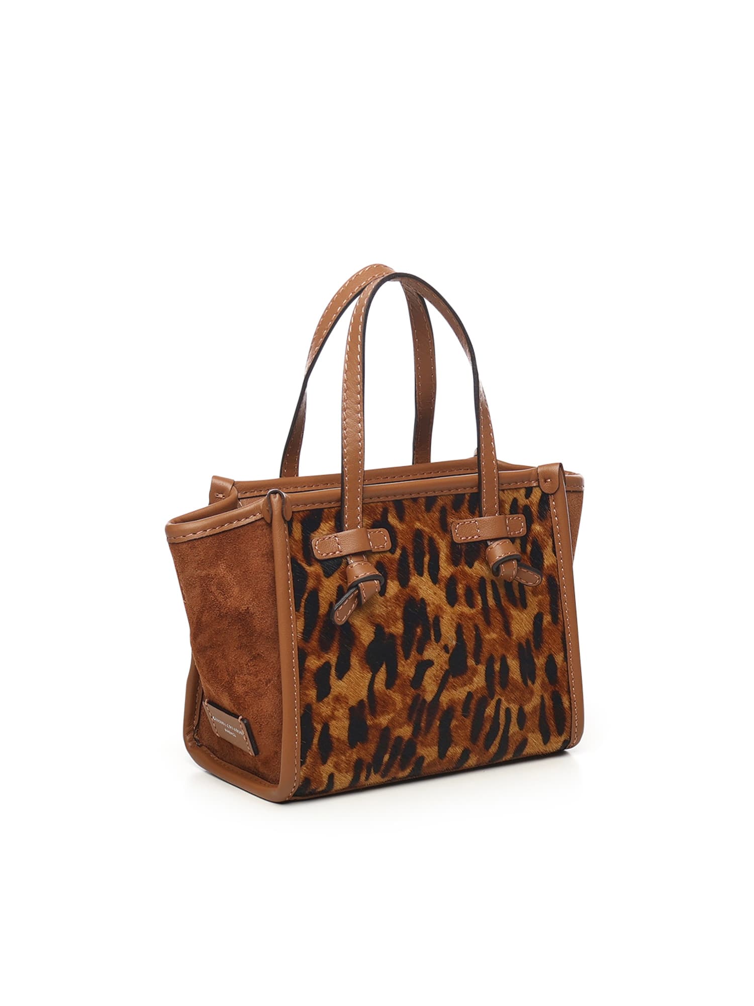 Gianni Chiarini Miss Marcella Mini Bag In Printed Leather In Brown