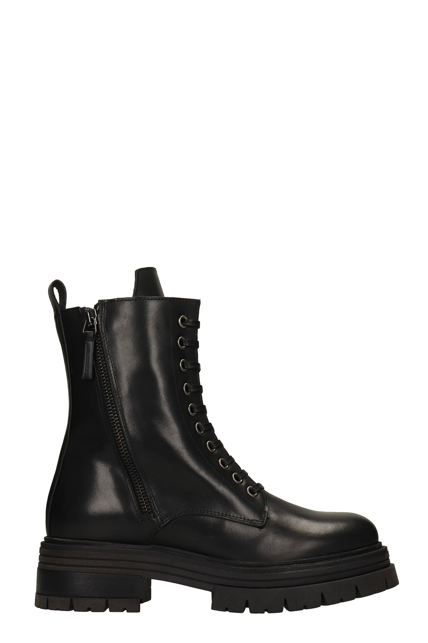 The Seller Combat Boots In Black Leather