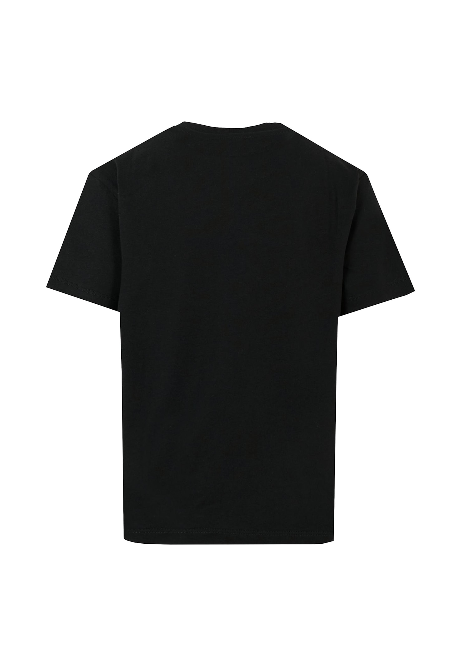 Msgm Black T-shirt For Kids With Logo In Black