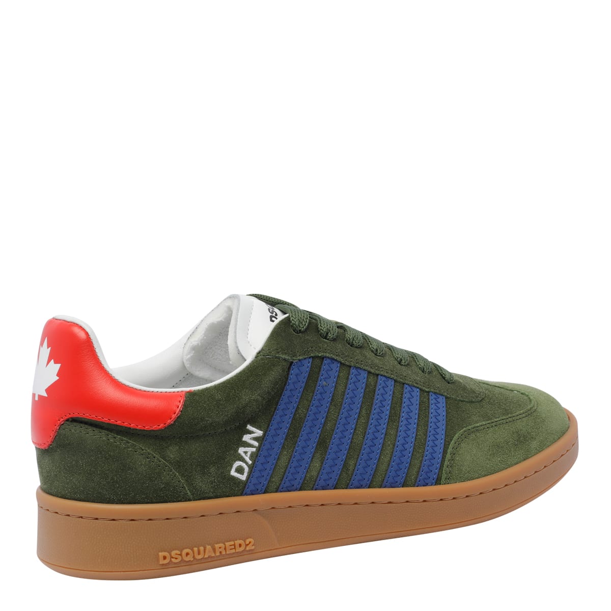 Shop Dsquared2 Boxer Sneakers In Verde Blu