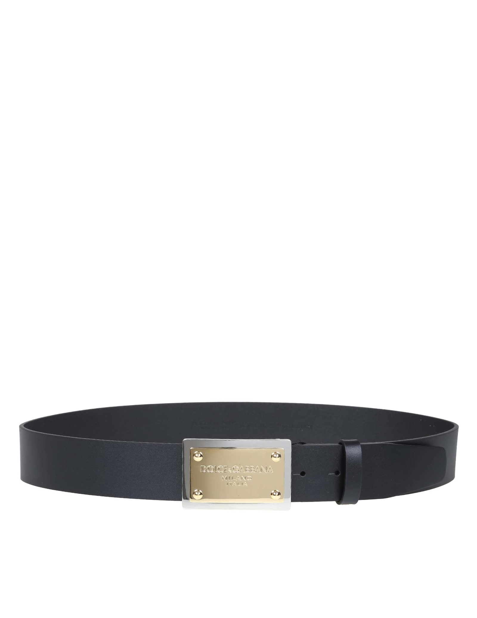 dolce & gabbana belt with logo buckle