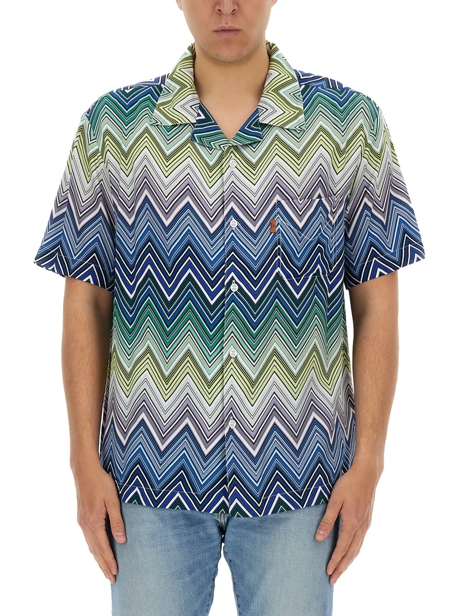 MISSONI MACRO ZIG ZAG PRINT SHIRT