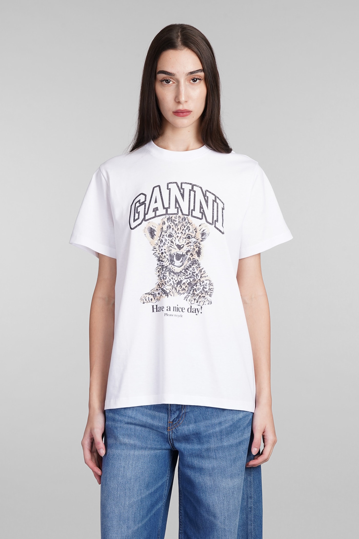 T-shirt In White Cotton