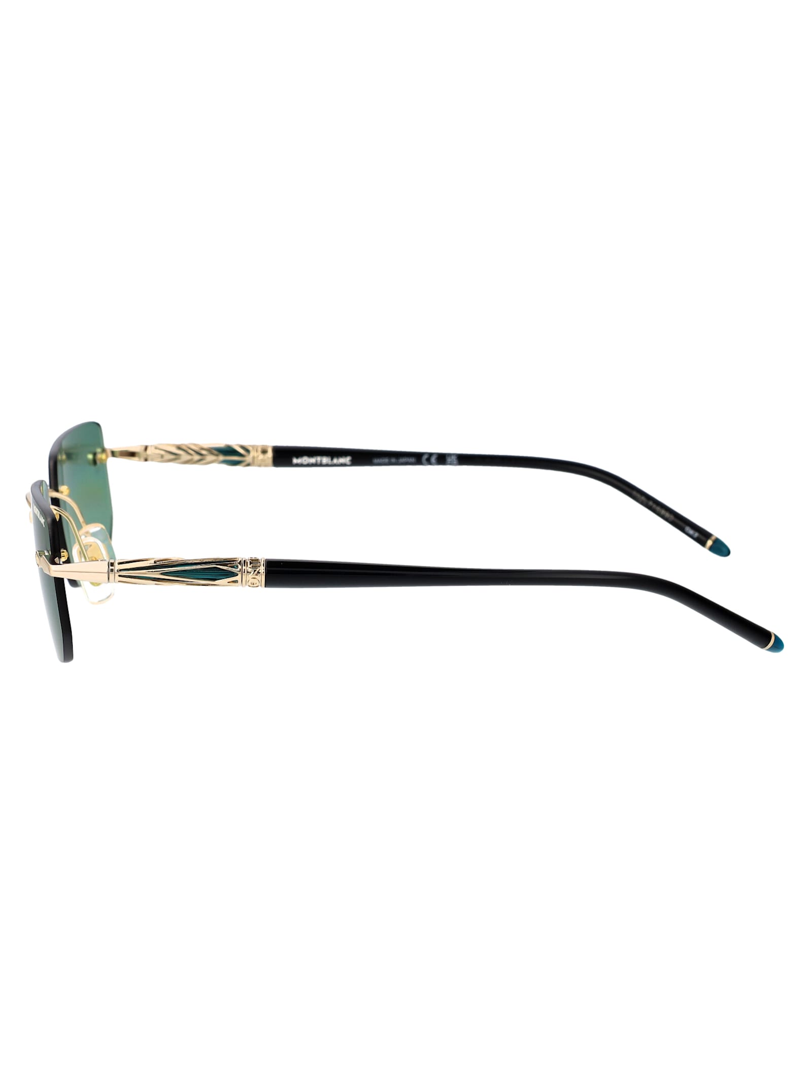 Shop Montblanc Mb0348s Sunglasses In Green