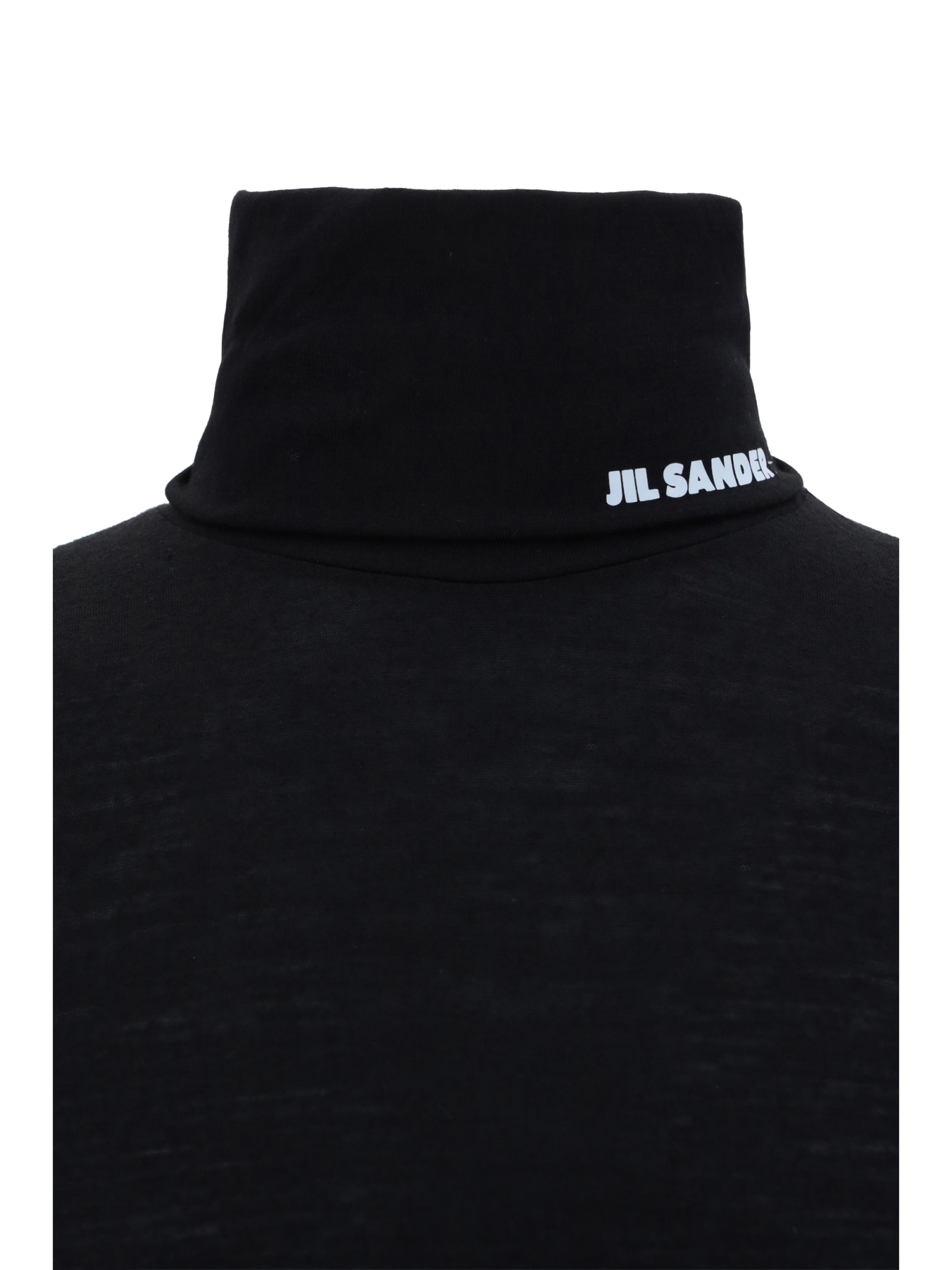 Shop Jil Sander Long-sleeved Jersey In Black