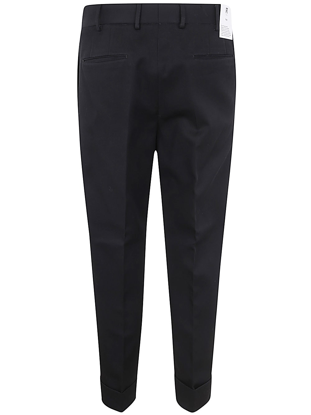 Shop Pt Torino Man Carrto Trousers In Black