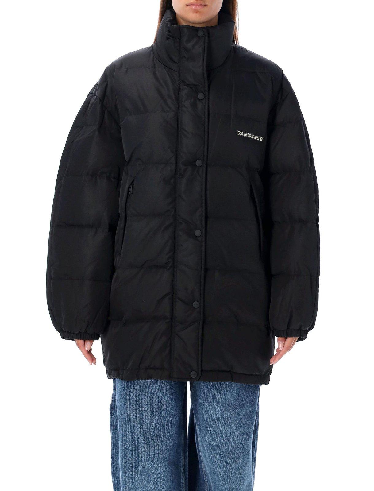 Shop Marant Etoile Belize Padded Down Jacket In Black